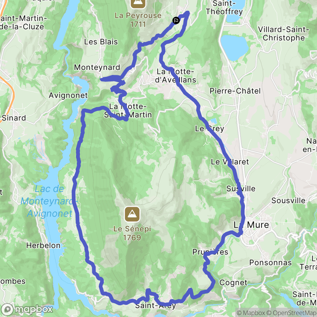 Notre-Dame-de-Vaulx : carte du parcours de randonnée - France