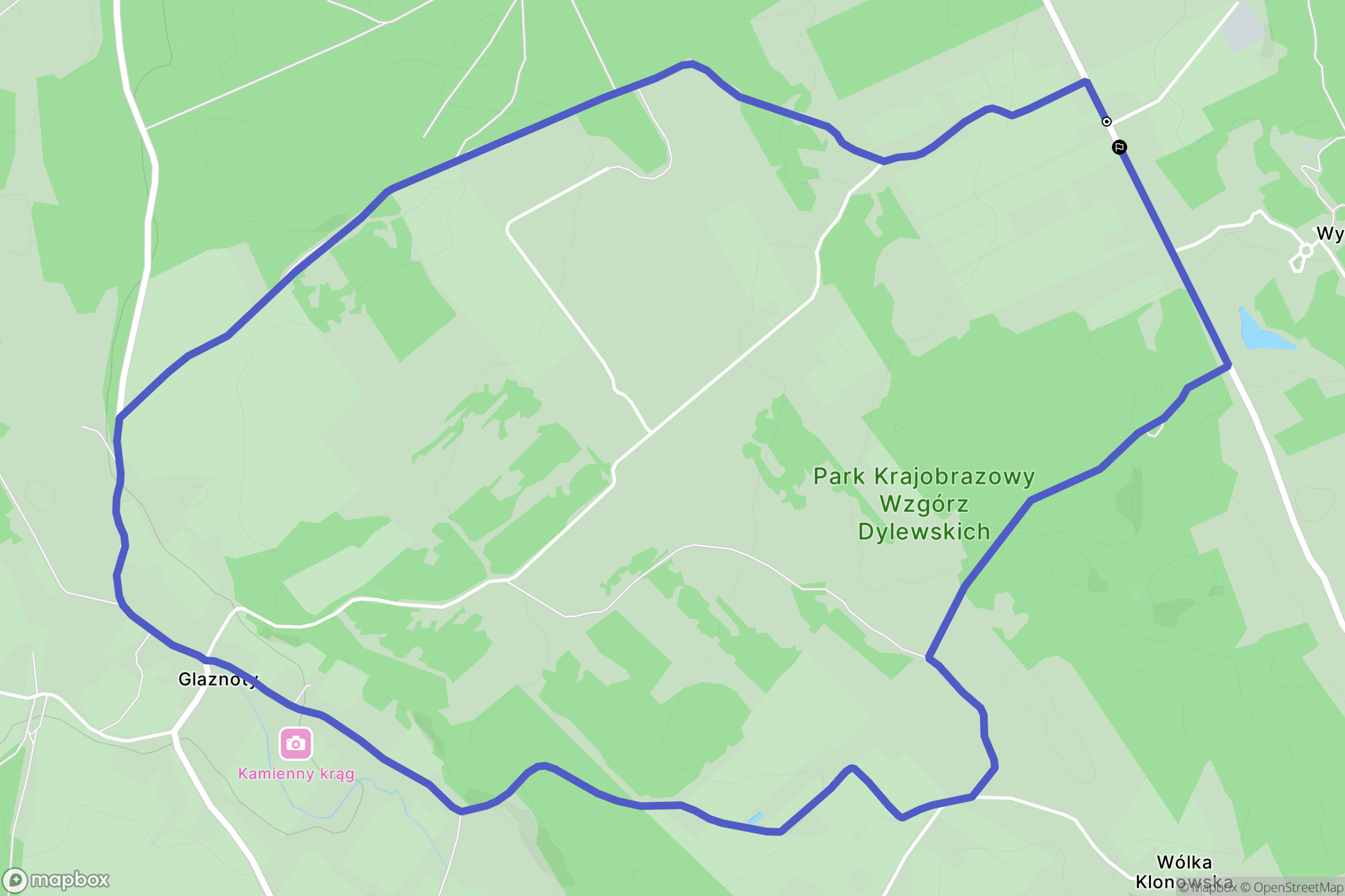 Wysoka Wieś: mapa trasy - Poland