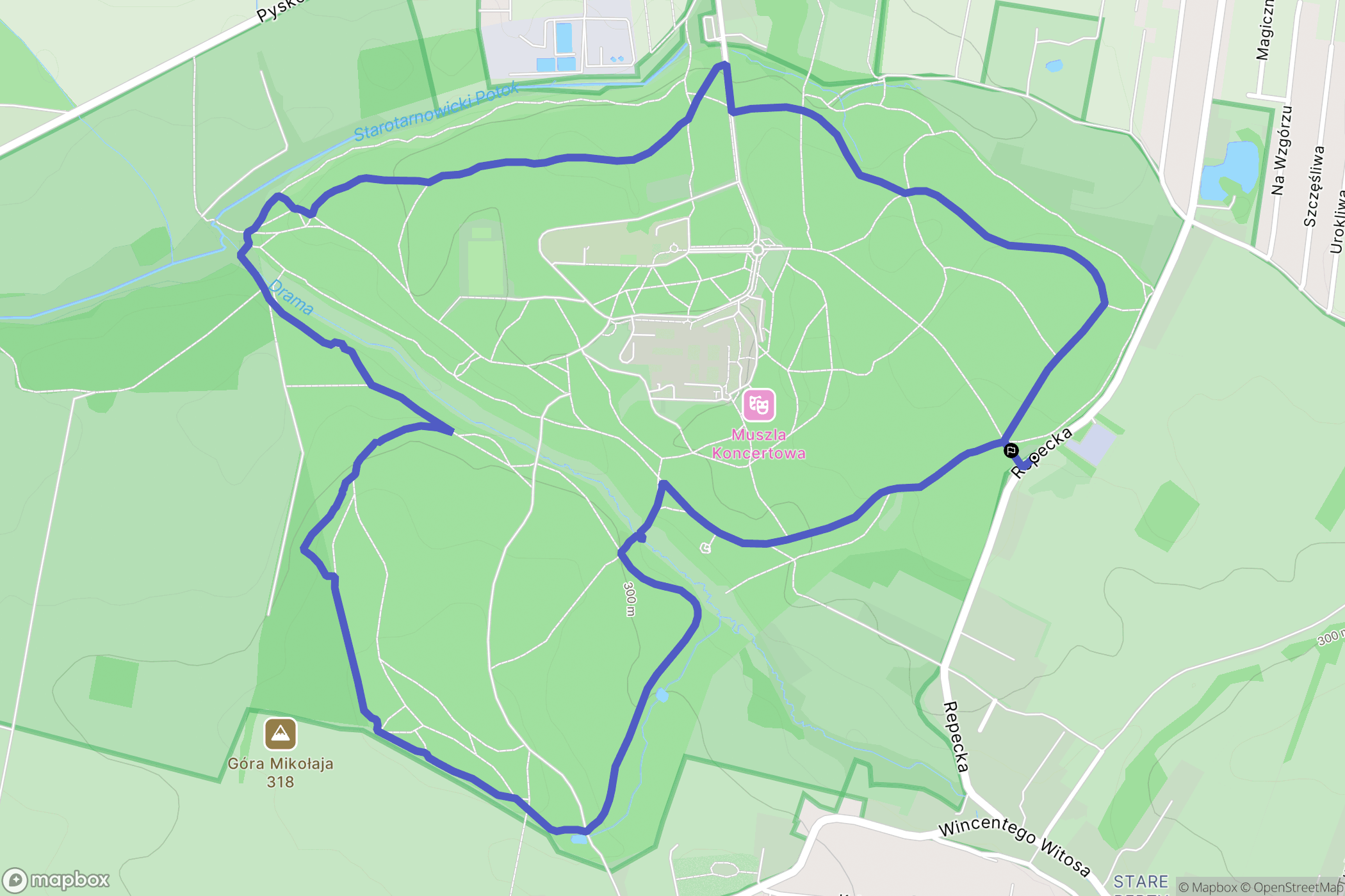 Tarnowskie Góry: mapa trasy - Poland