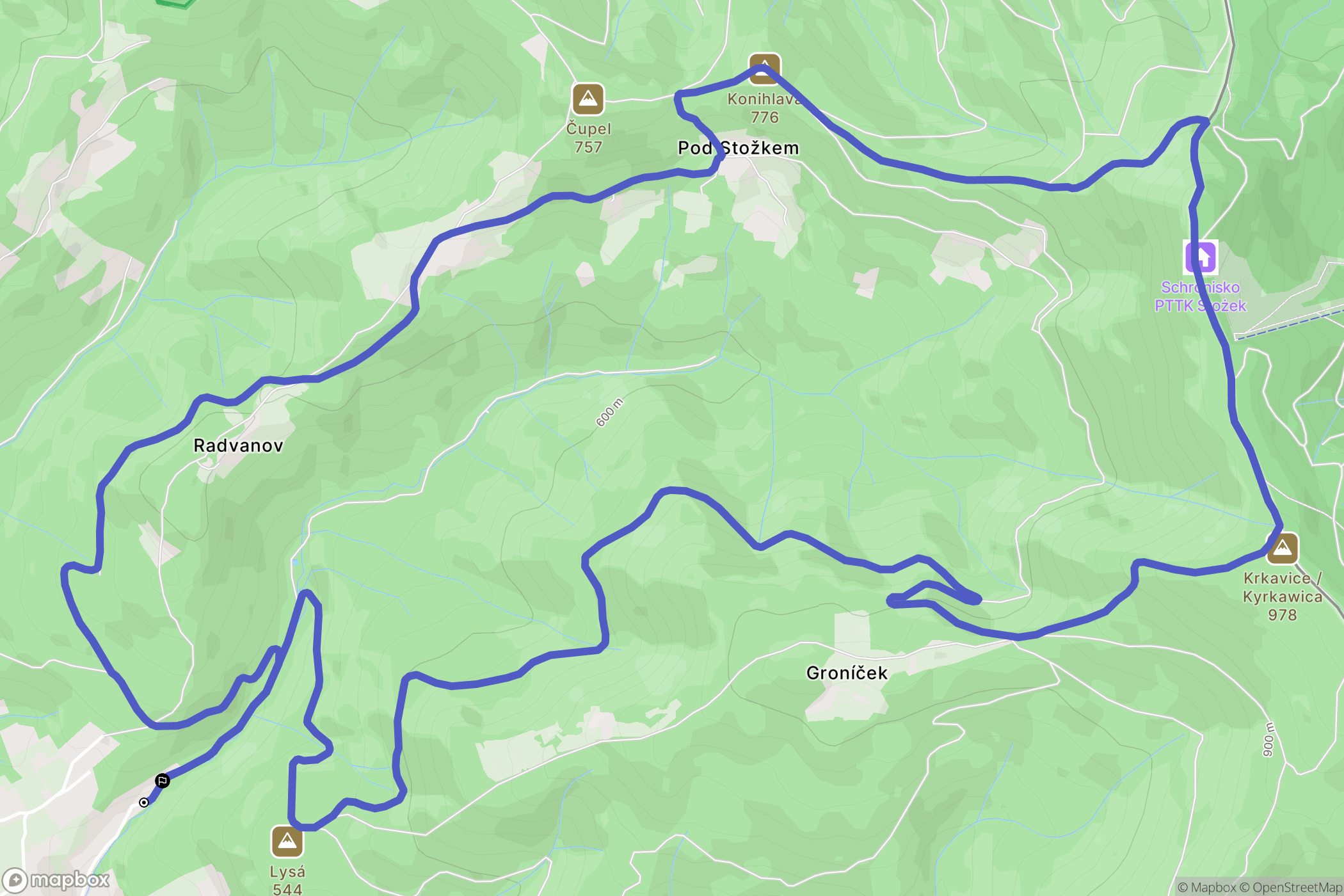 Jablunkov: mapa trasy - Czechia