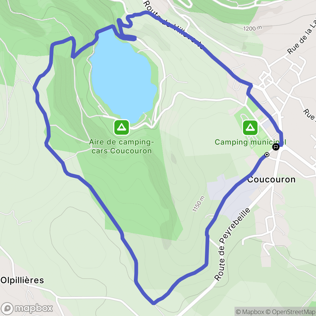 Coucouron : carte du parcours de randonnée - France