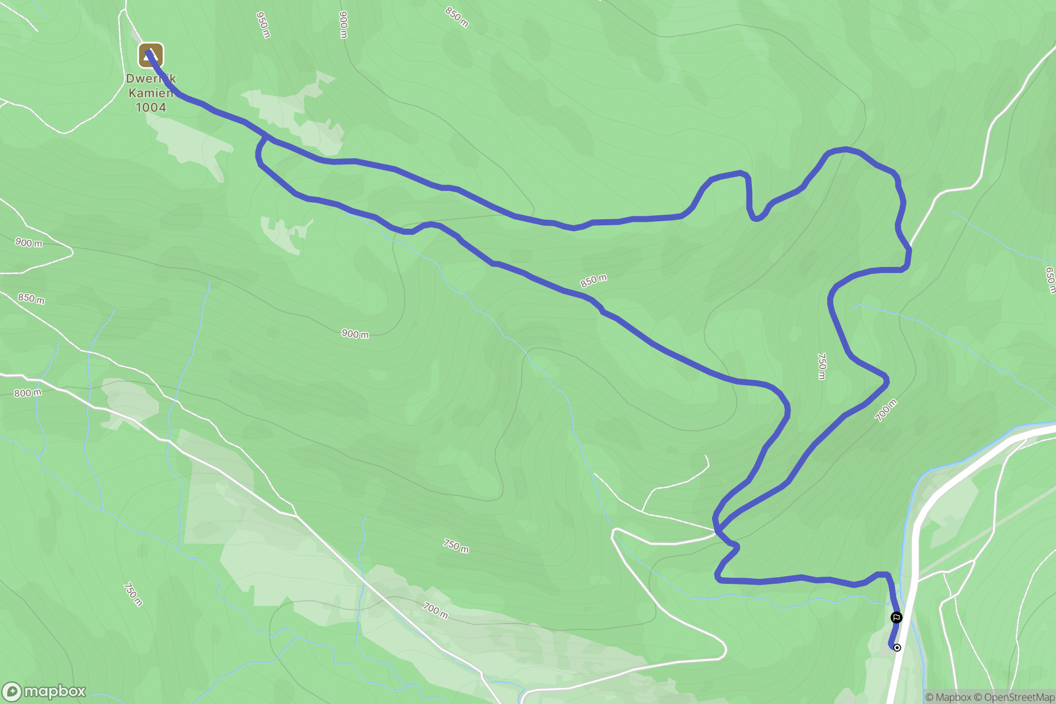 Nasiczne: mapa trasy - Poland
