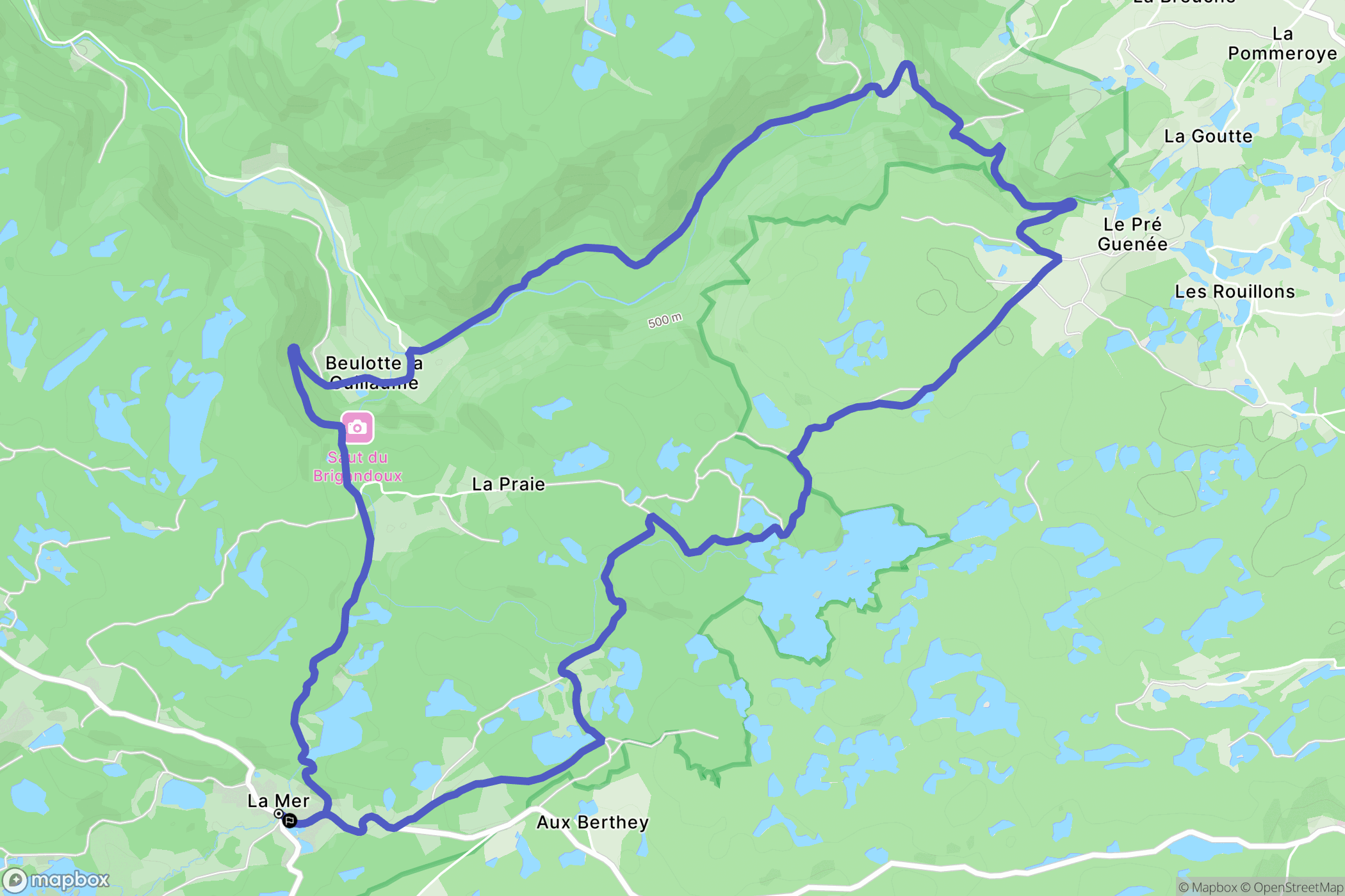 Faucogney-et-la-Mer : carte du parcours de randonnée - France