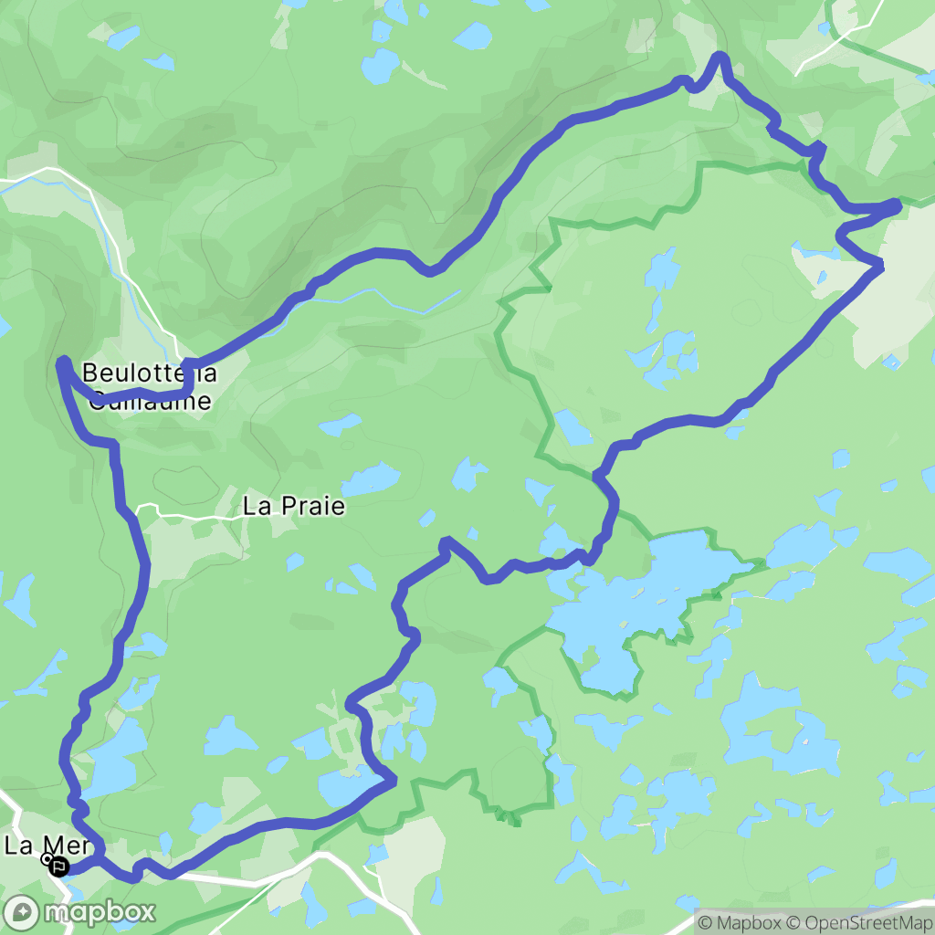 Faucogney-et-la-Mer : carte du parcours de randonnée - France