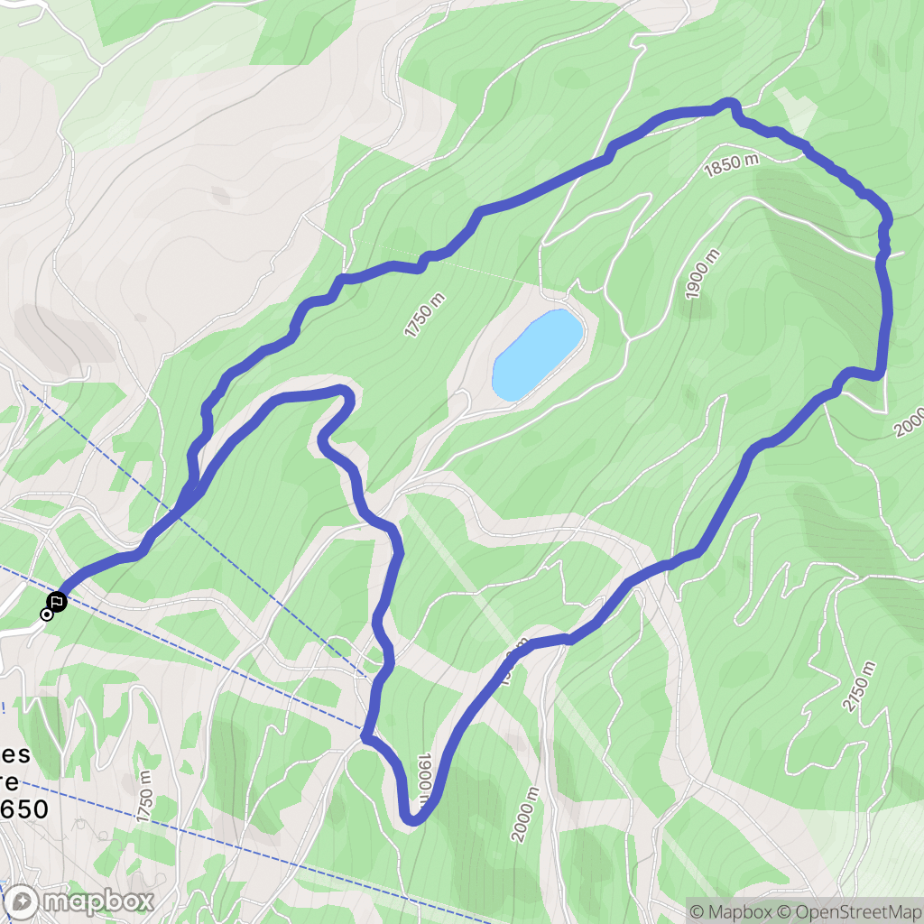 Les Orres : carte du parcours de randonnée - France