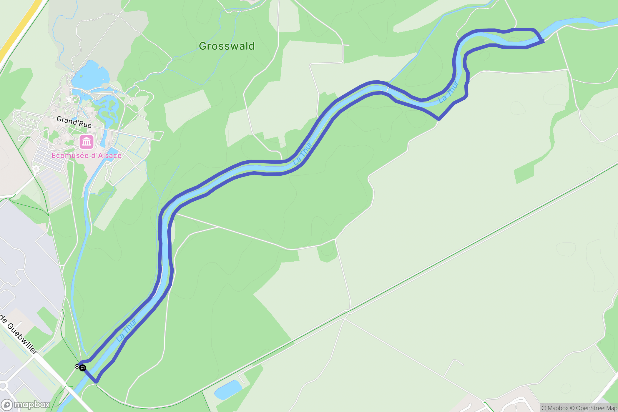 Pulversheim : carte du parcours de randonnée - France