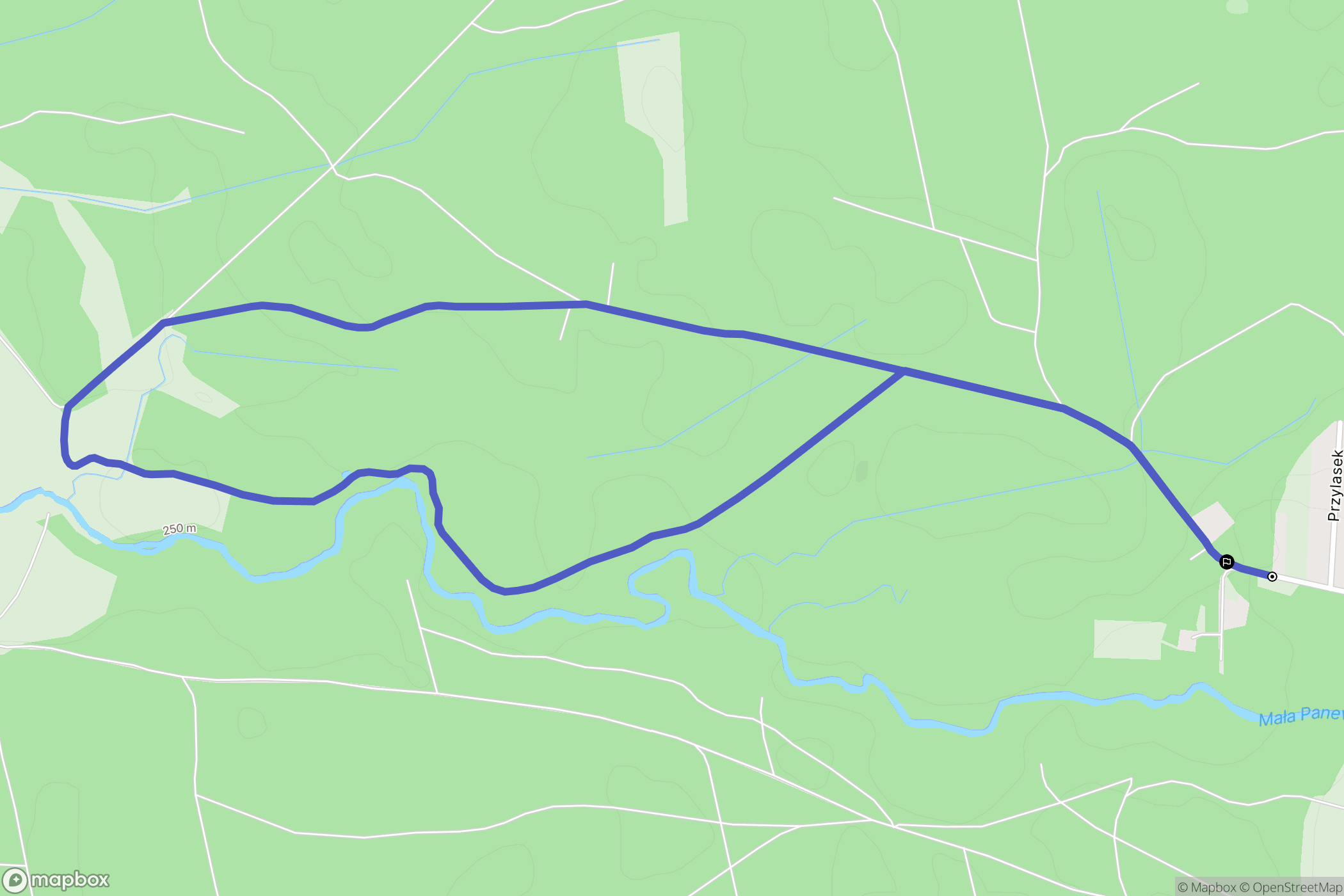 Brusiek: mapa trasy - Poland