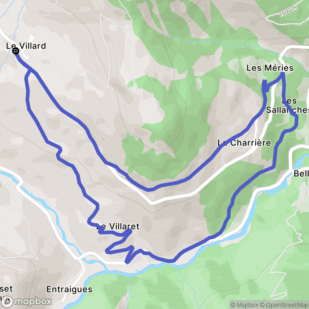 Saint-Jean-d'Arves : carte du parcours de randonnée - France