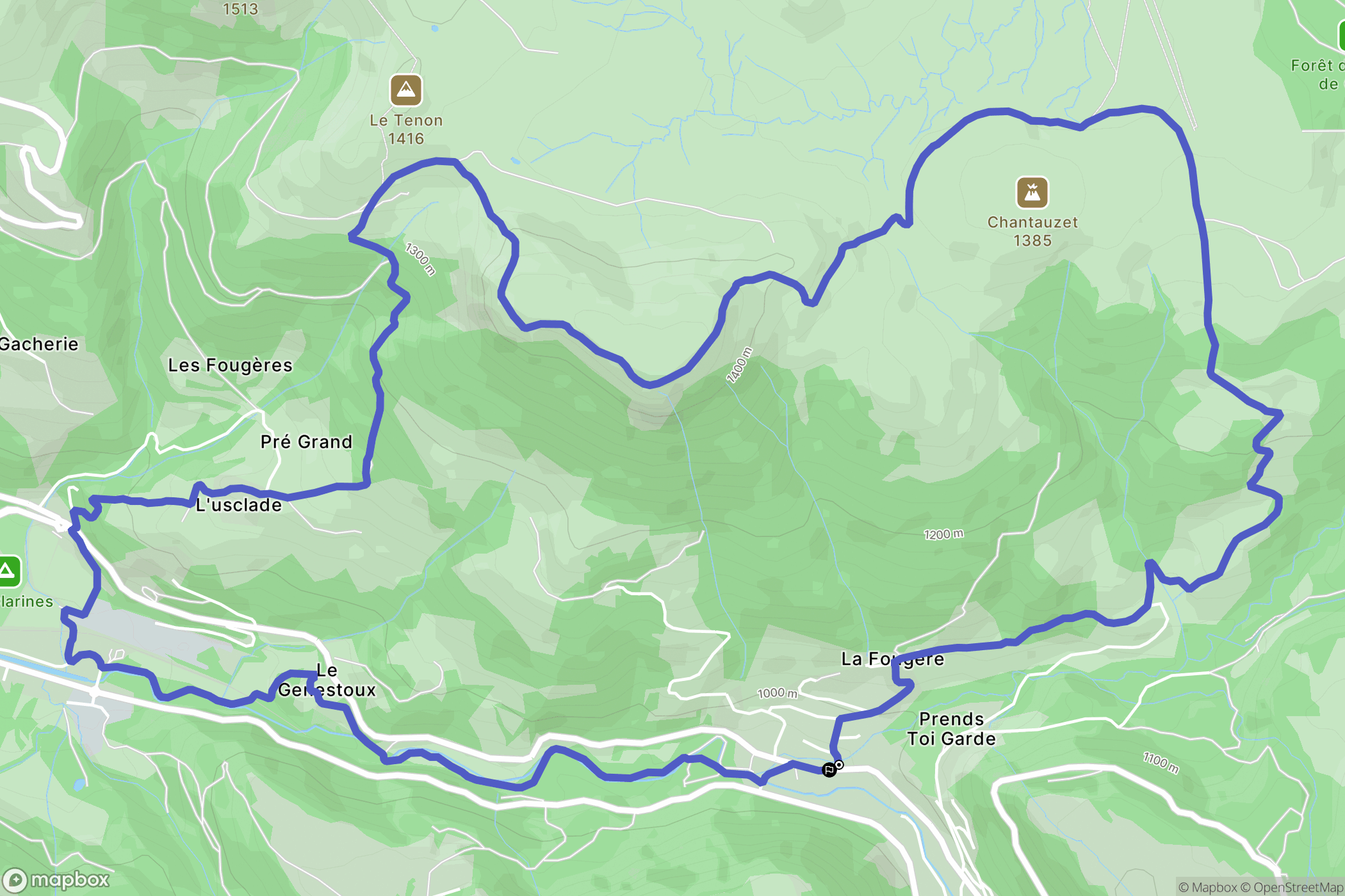 Mont-Dore : carte du parcours de randonnée - France