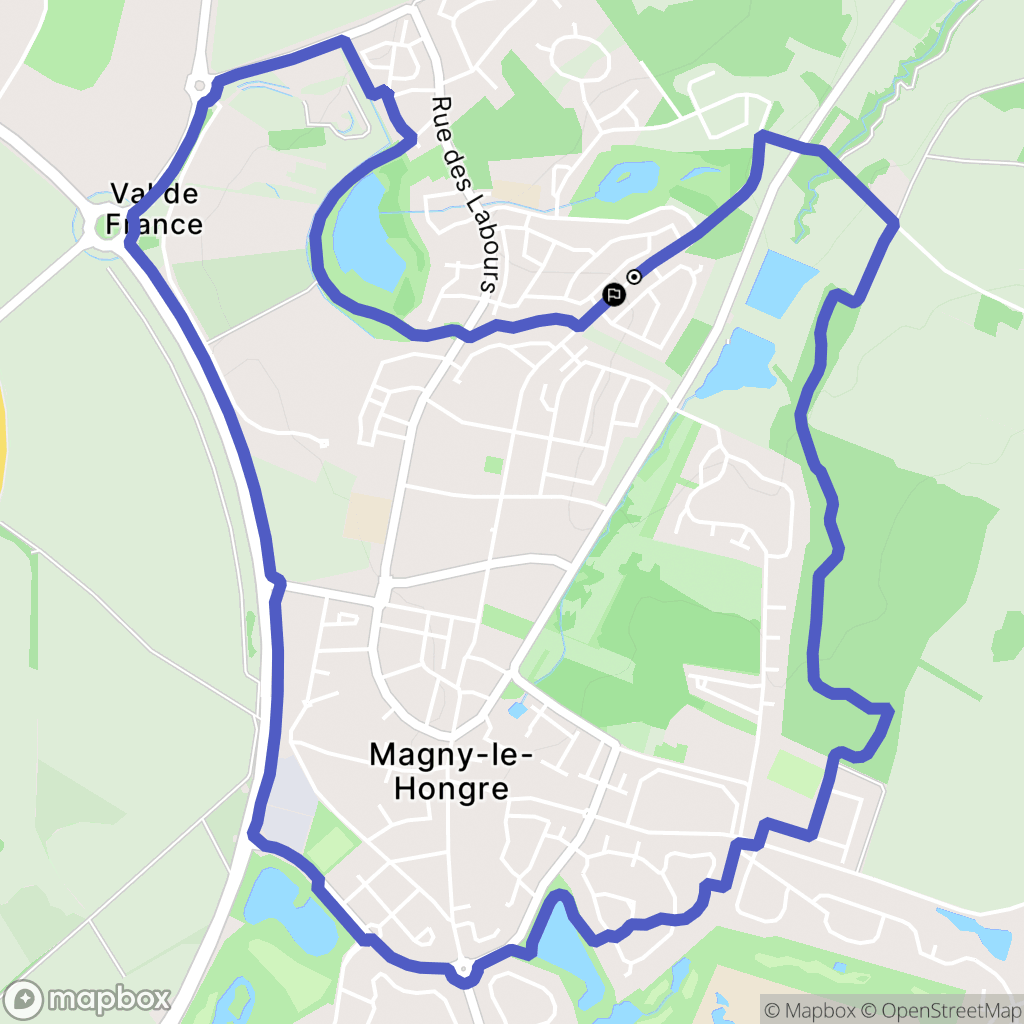 Magny-le-Hongre : carte du parcours de randonnée - France