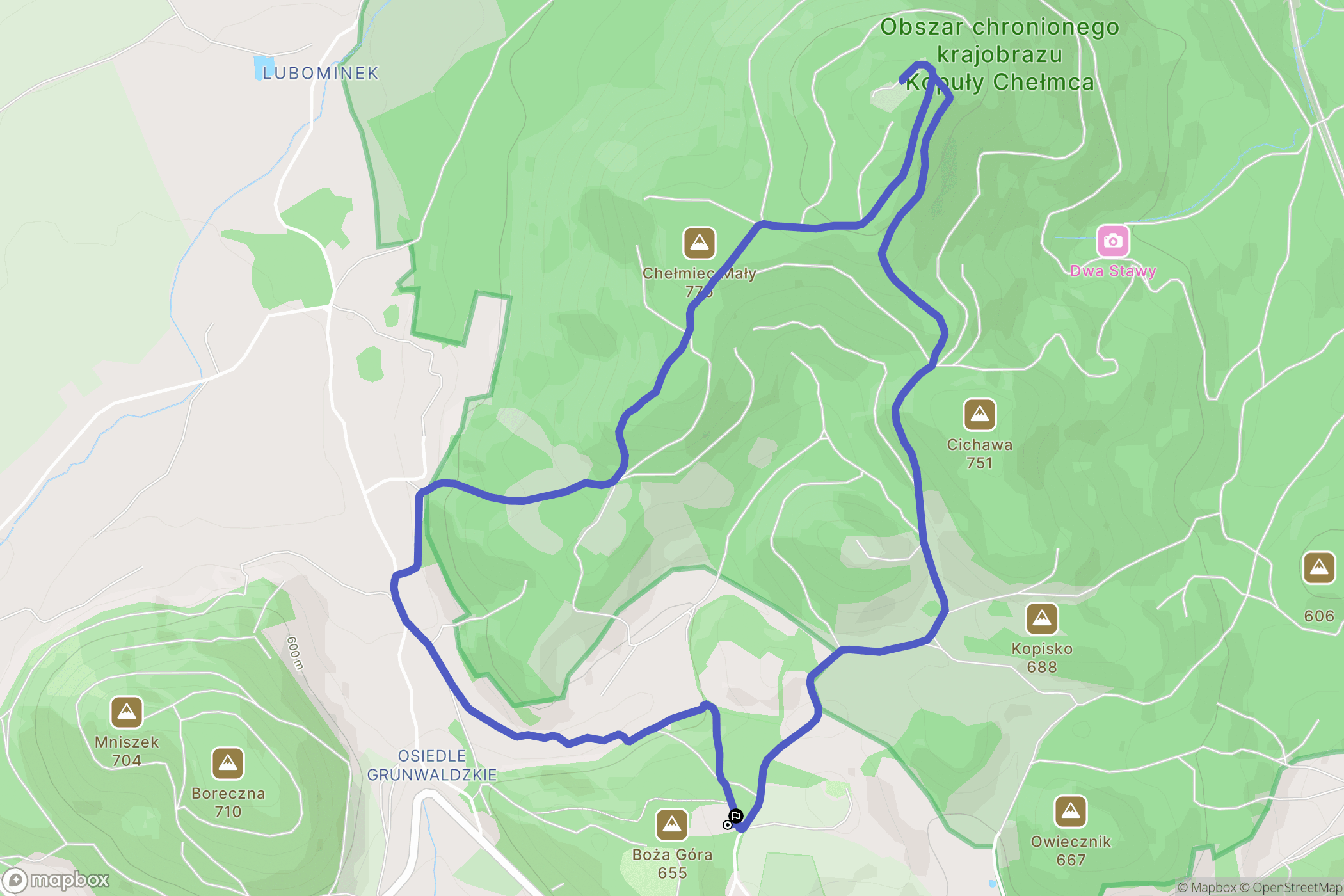 Boguszów-Gorce: mapa trasy - Poland