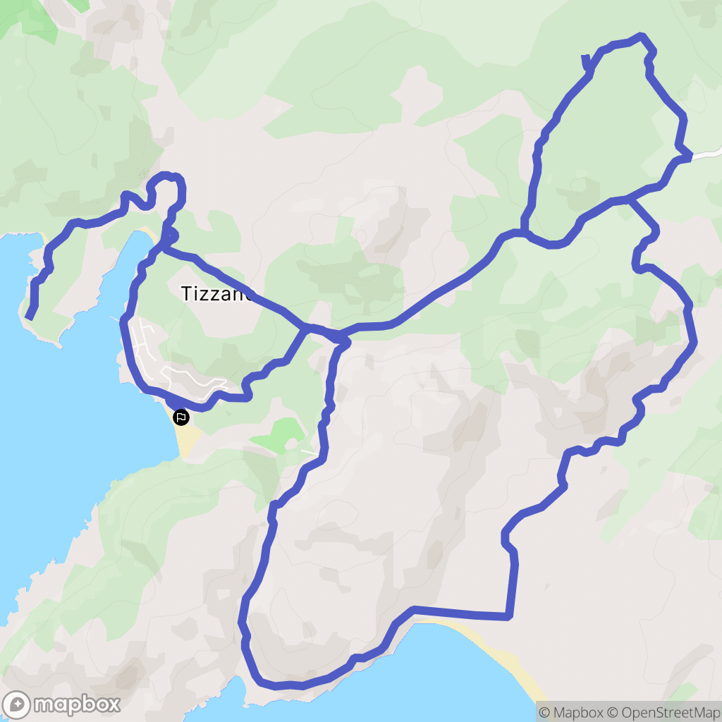 Sartène : carte du parcours de randonnée - France