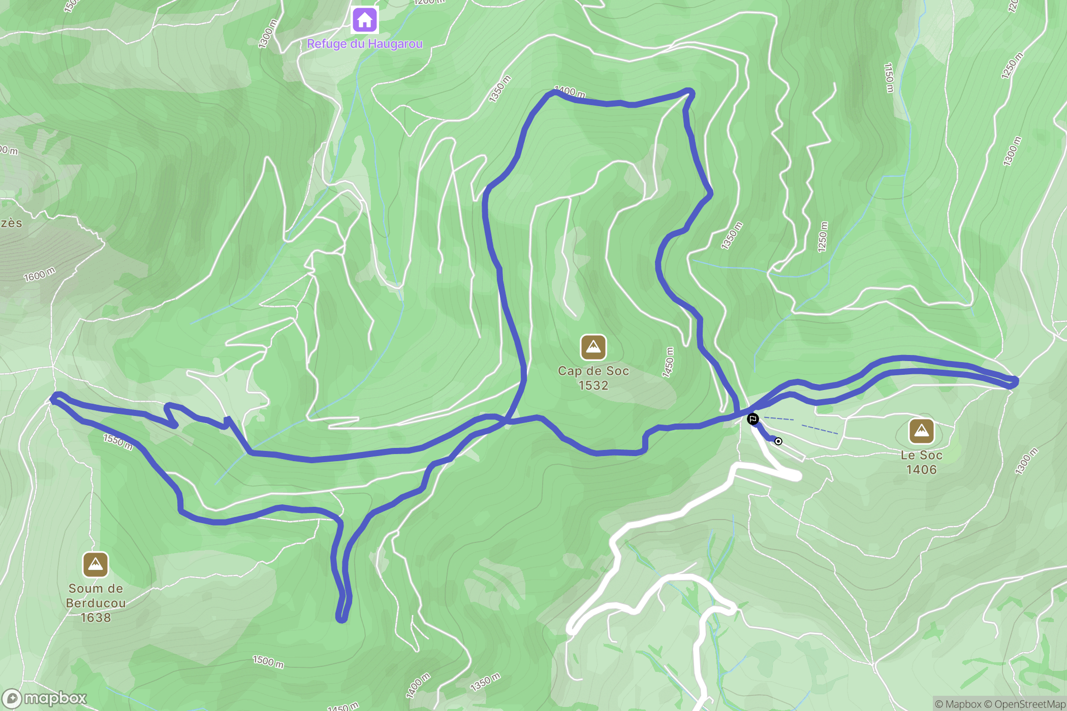 Aucun : carte du parcours de randonnée - France