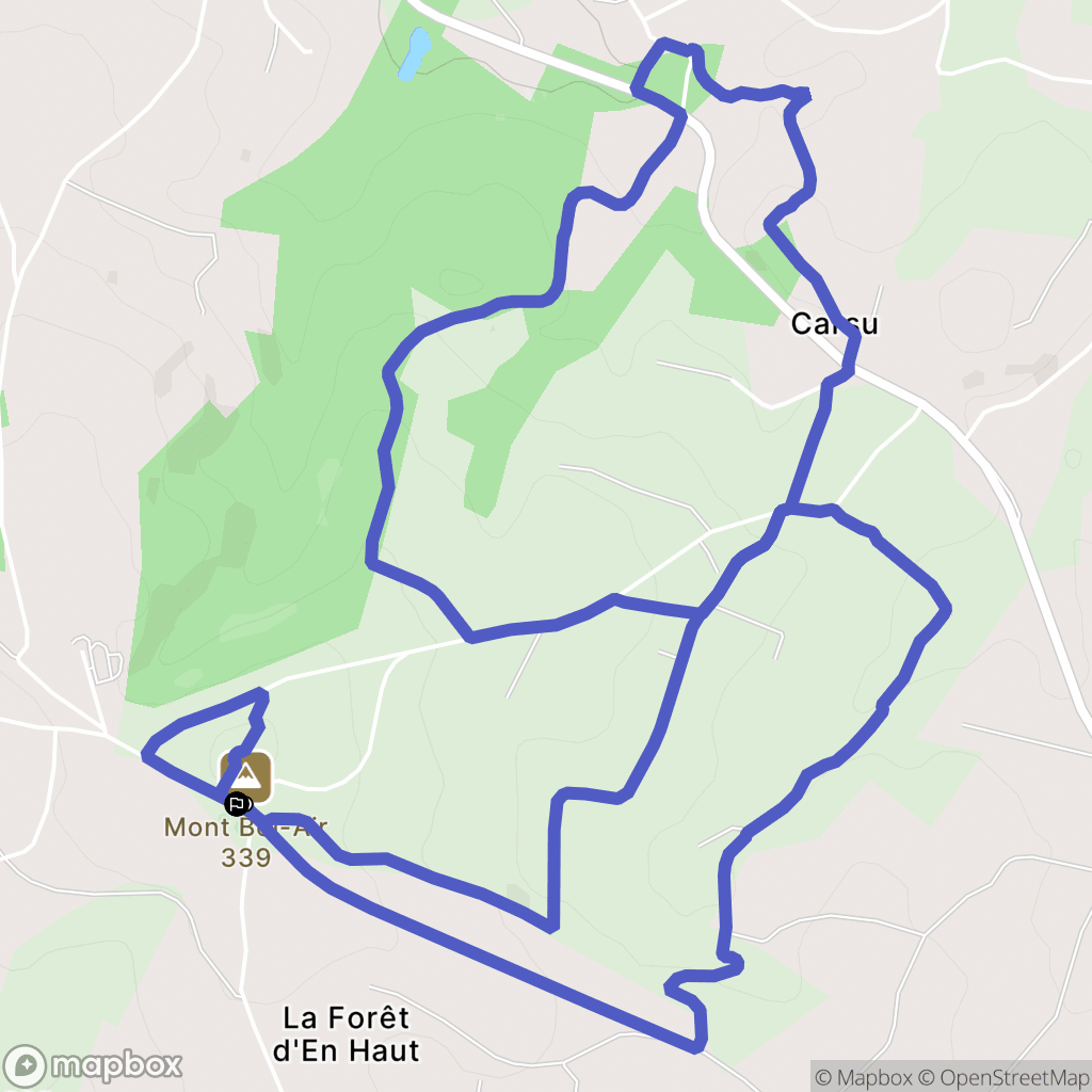 Le Mené : carte du parcours de randonnée - France