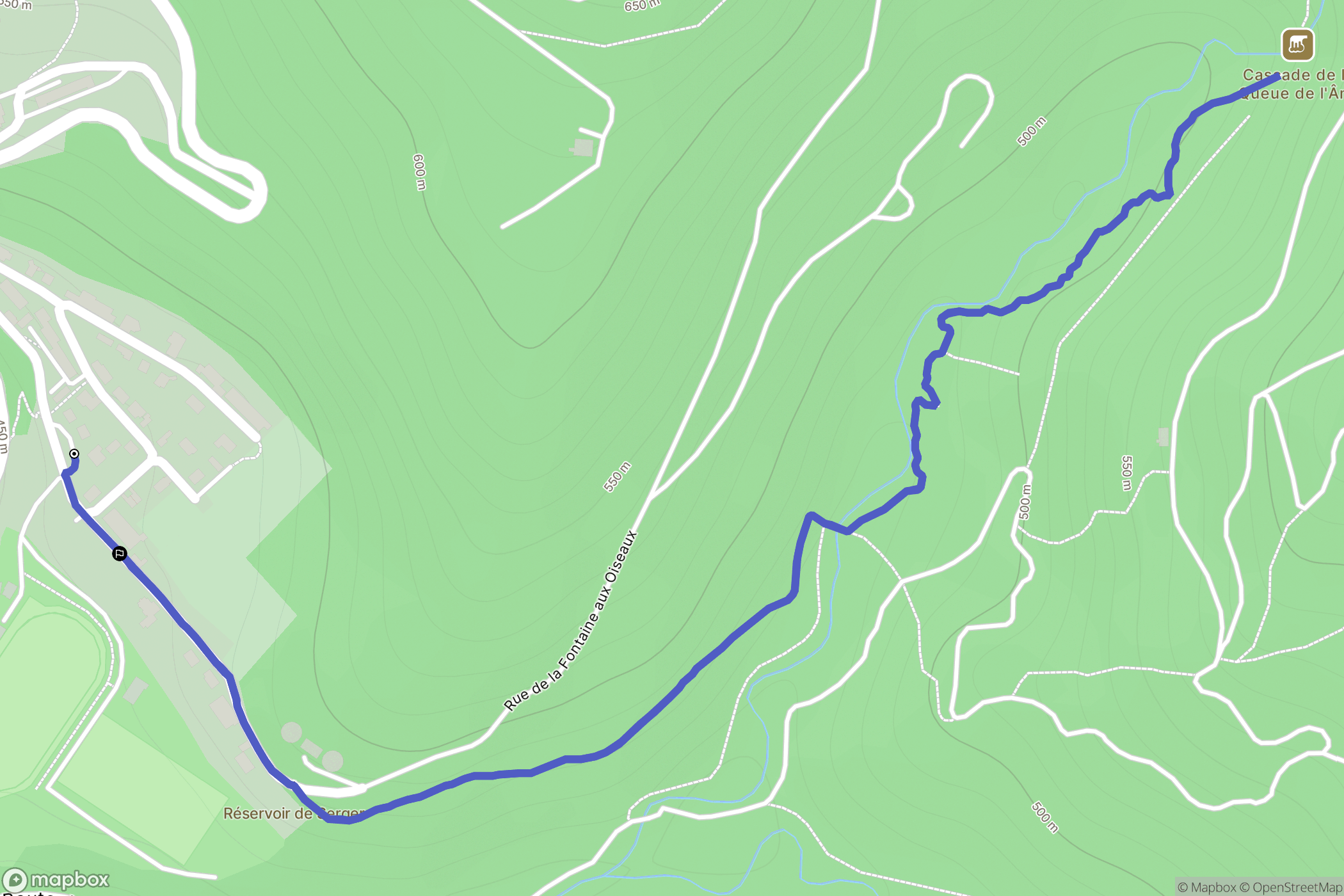 Saint-Claude : carte du parcours de randonnée - France