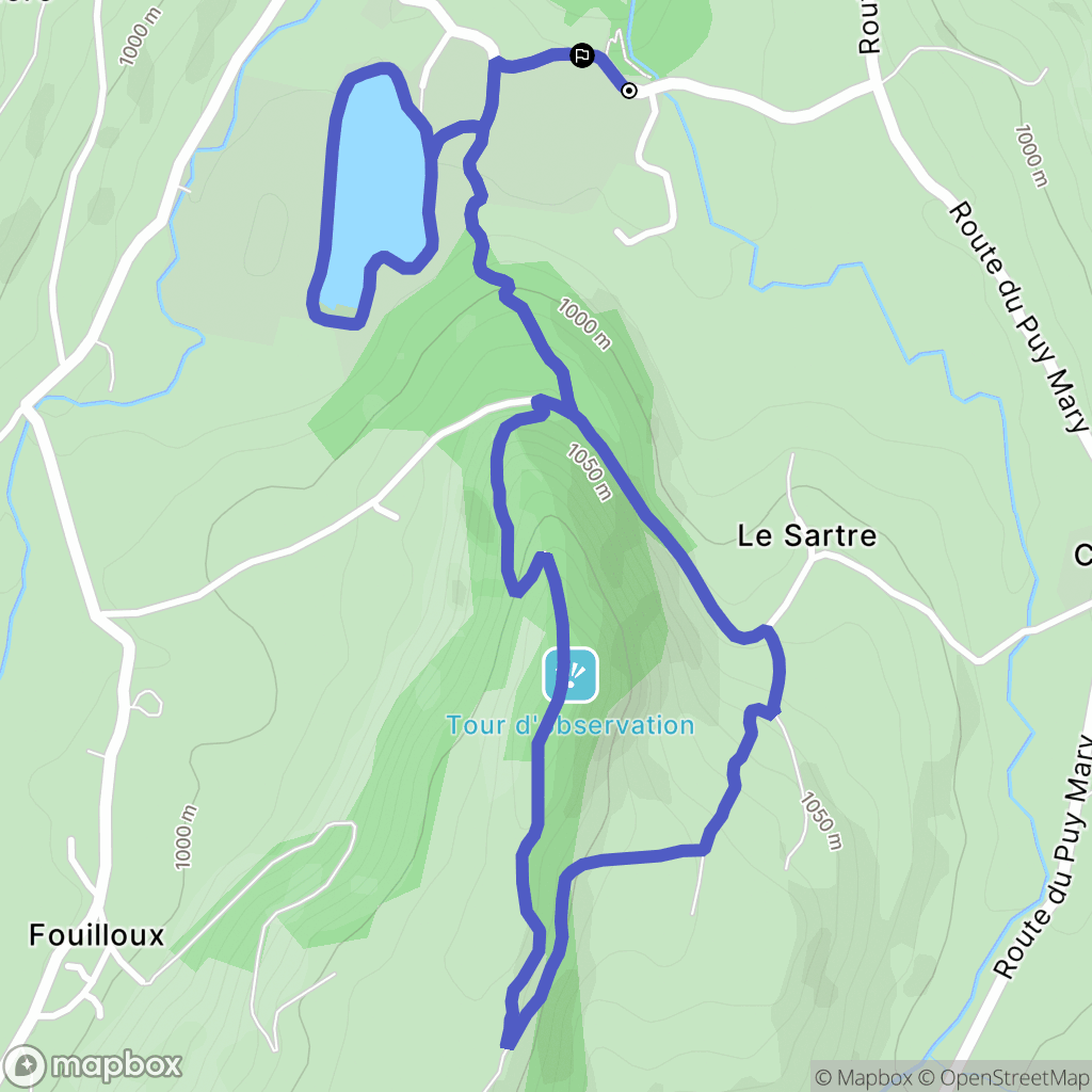 Cheylade : carte du parcours de randonnée - France