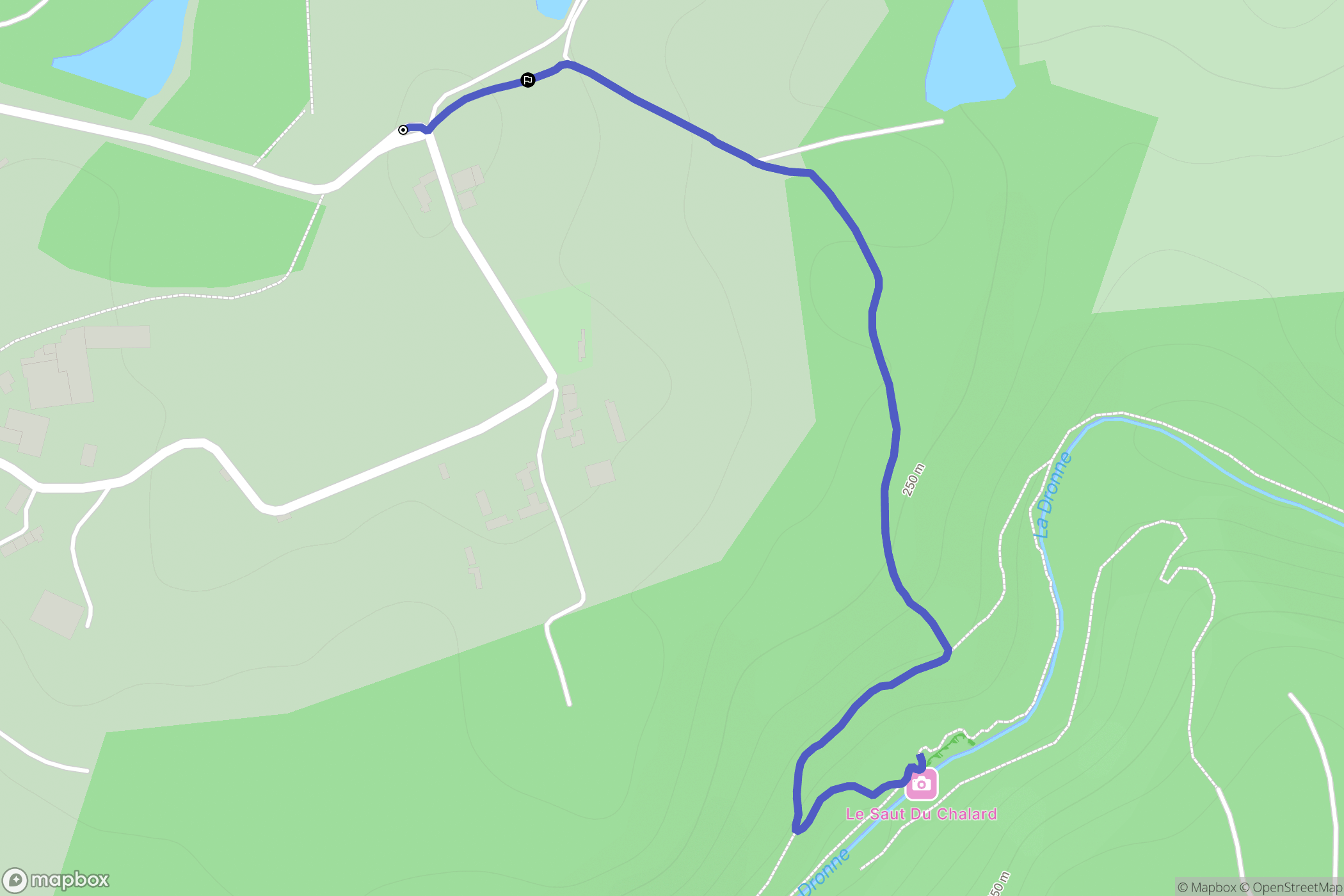 Champs-Romain : carte du parcours de randonnée - France