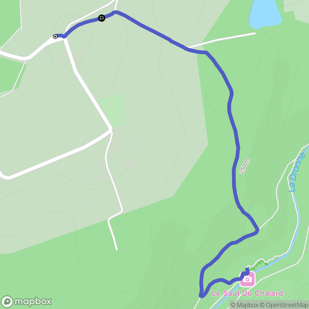 Champs-Romain : carte du parcours de randonnée - France