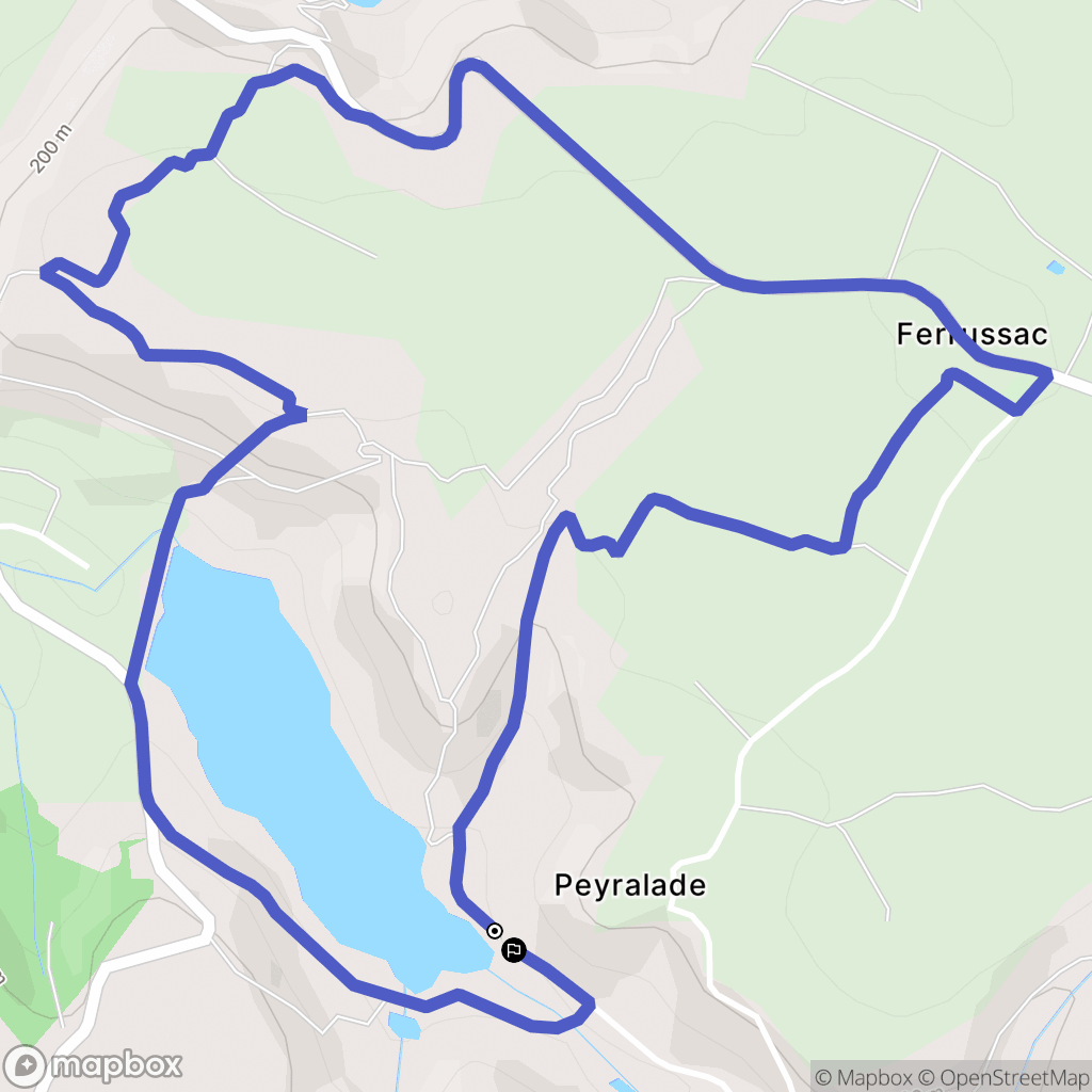 Roquecor : carte du parcours de randonnée - France