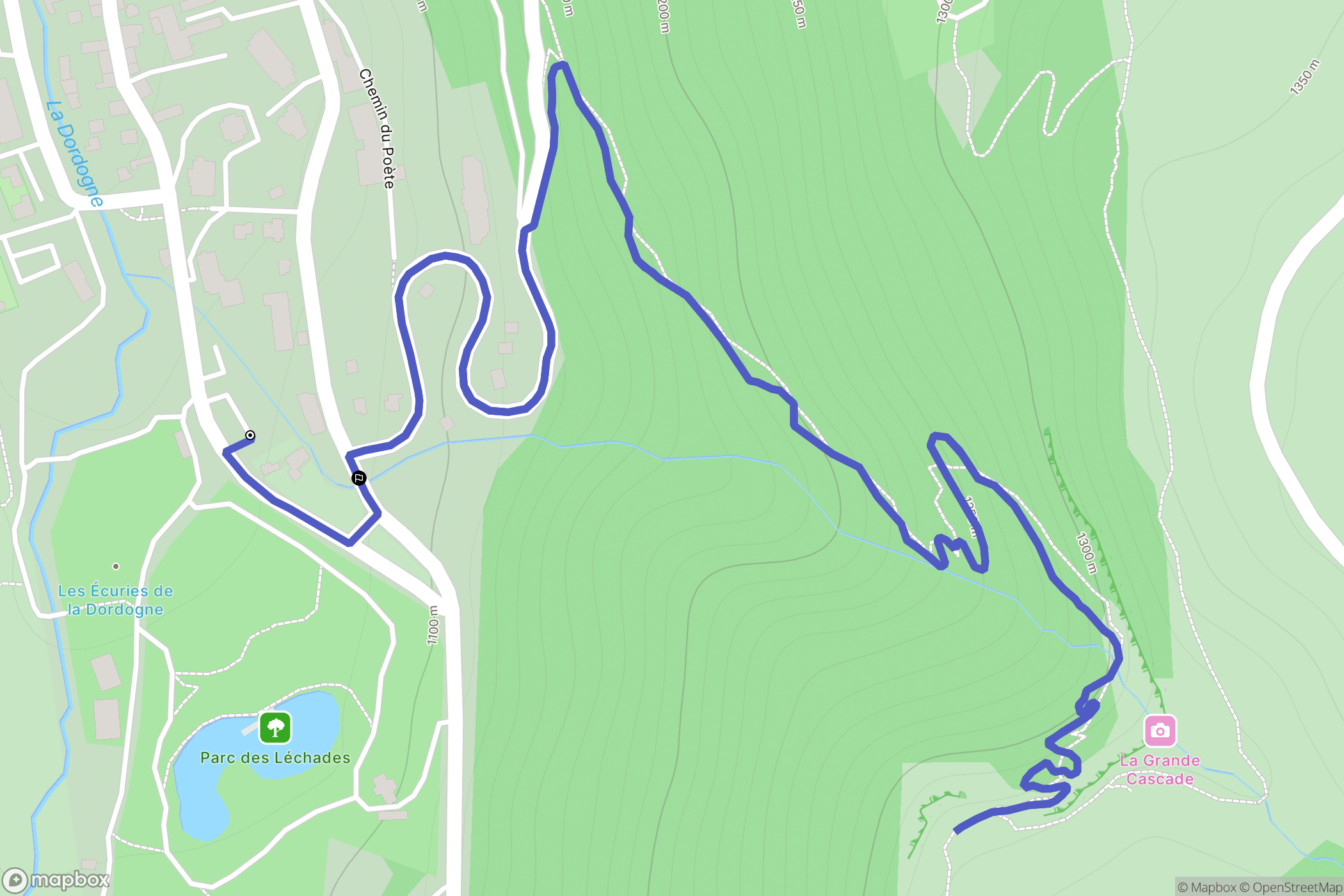 Mont-Dore : carte du parcours de randonnée - France