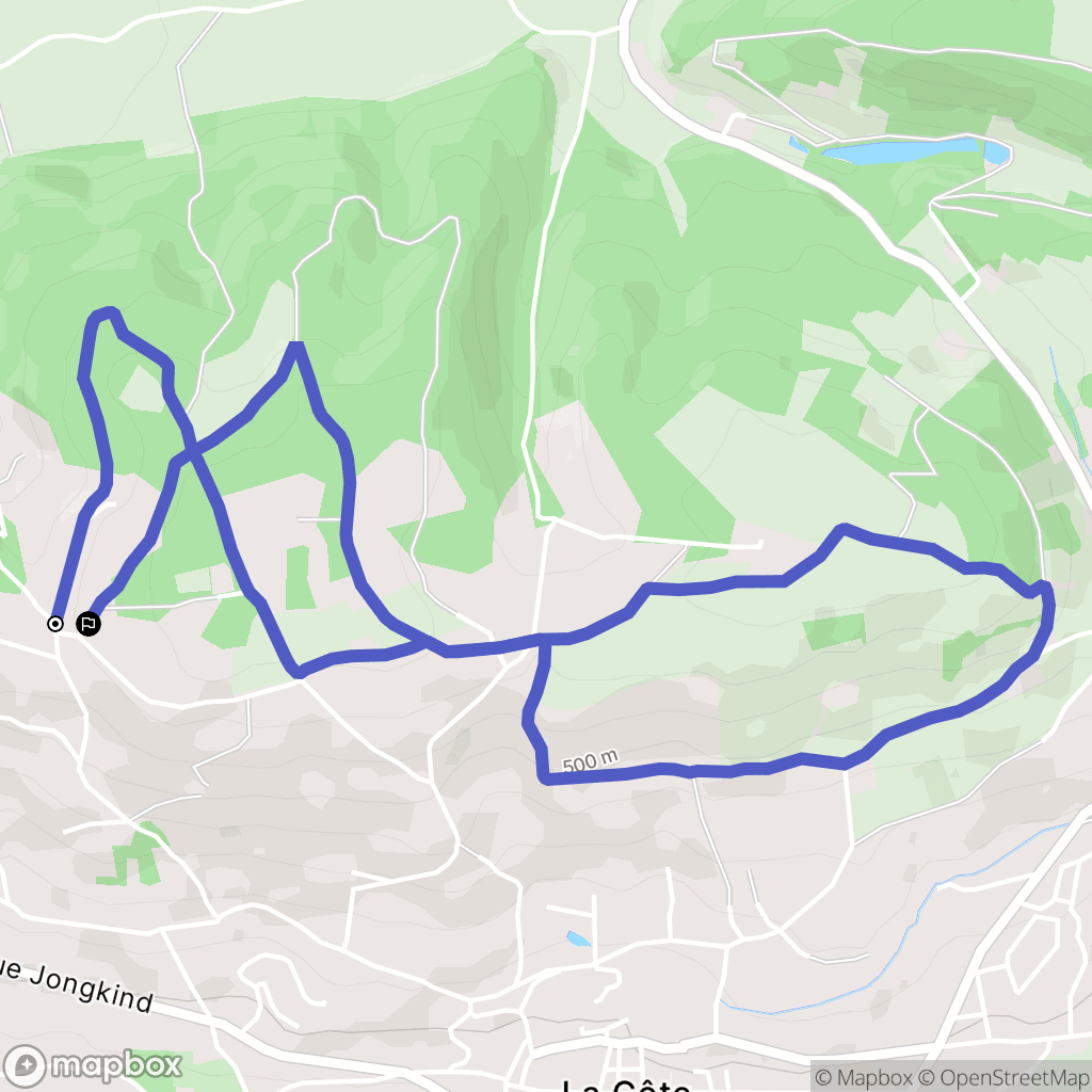 La Côte-Saint-André : carte du parcours de randonnée - France