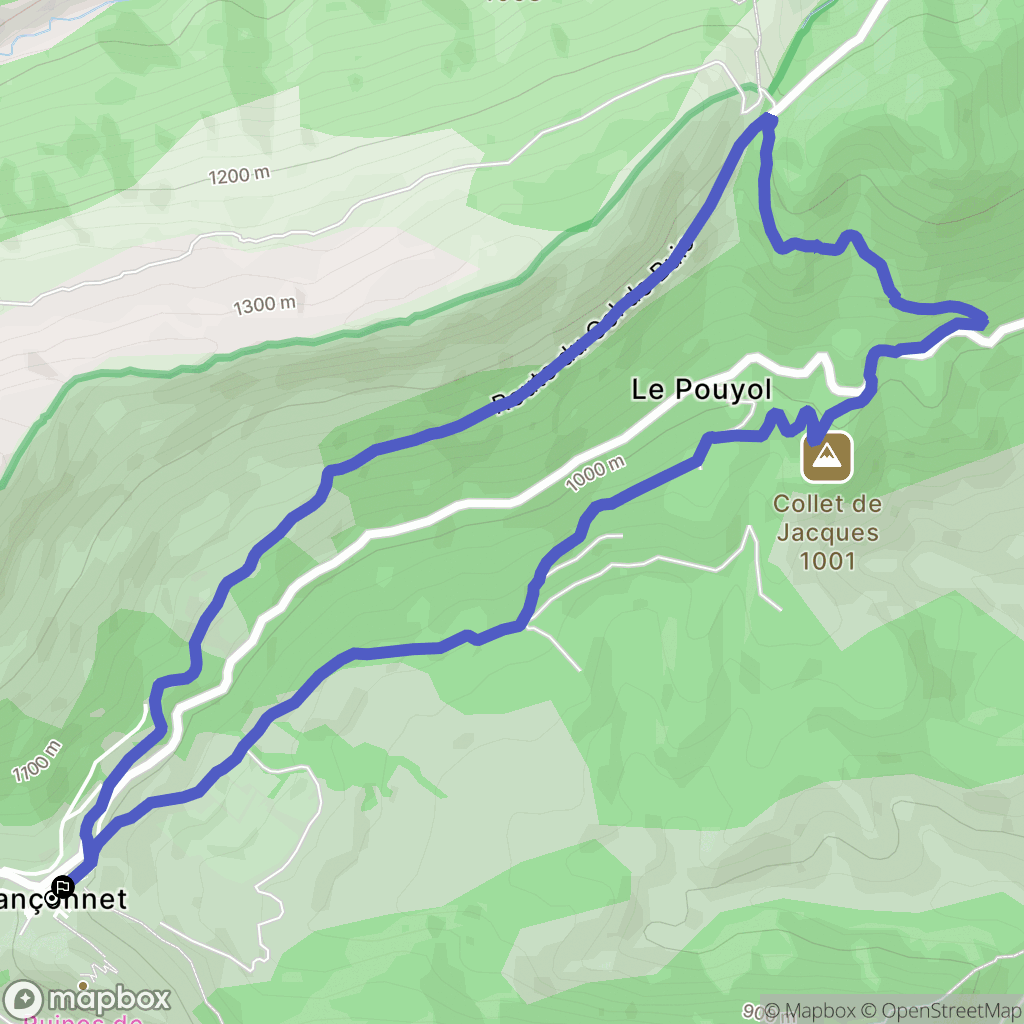 Briançonnet : carte du parcours de randonnée - France