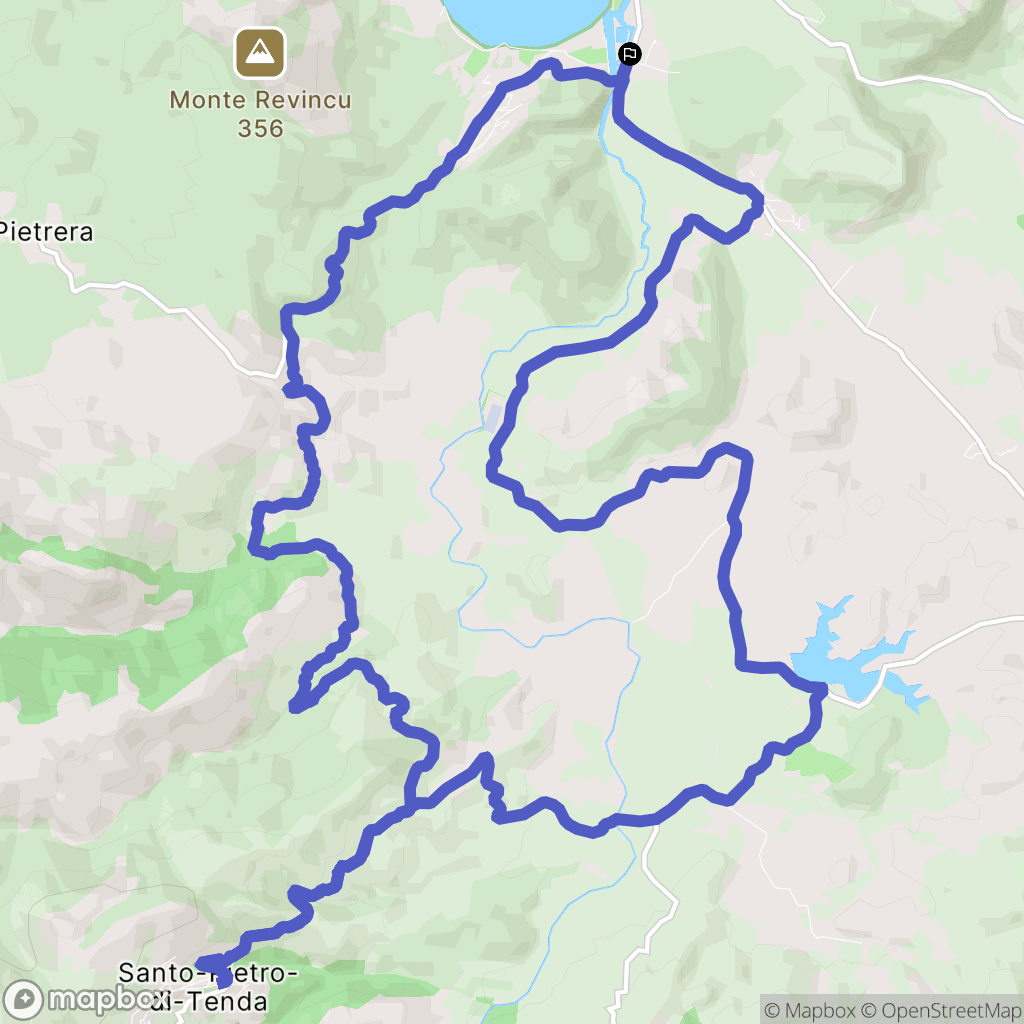 Saint-Florent : carte du parcours de randonnée - France
