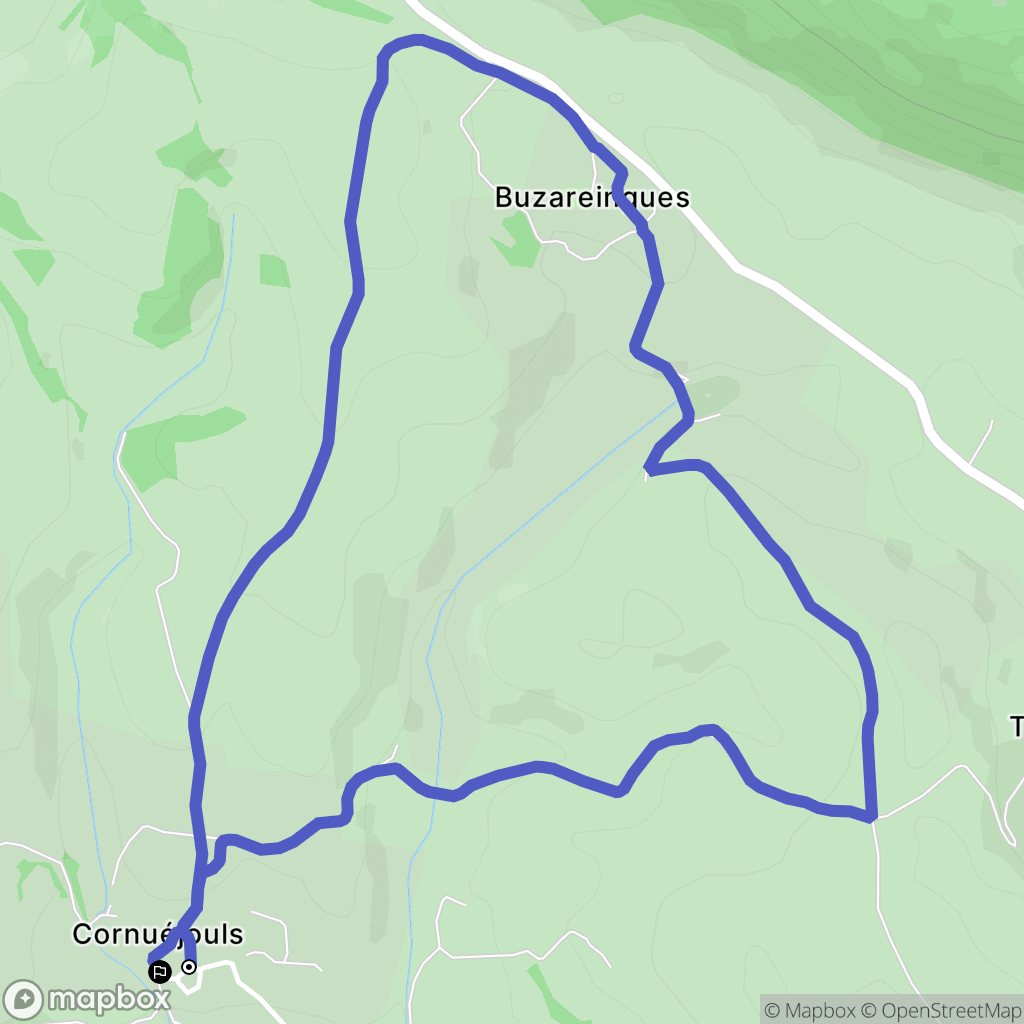 Sévérac-d'Aveyron : carte du parcours de randonnée - France