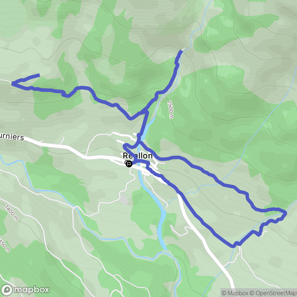 Réallon : carte du parcours de randonnée - France