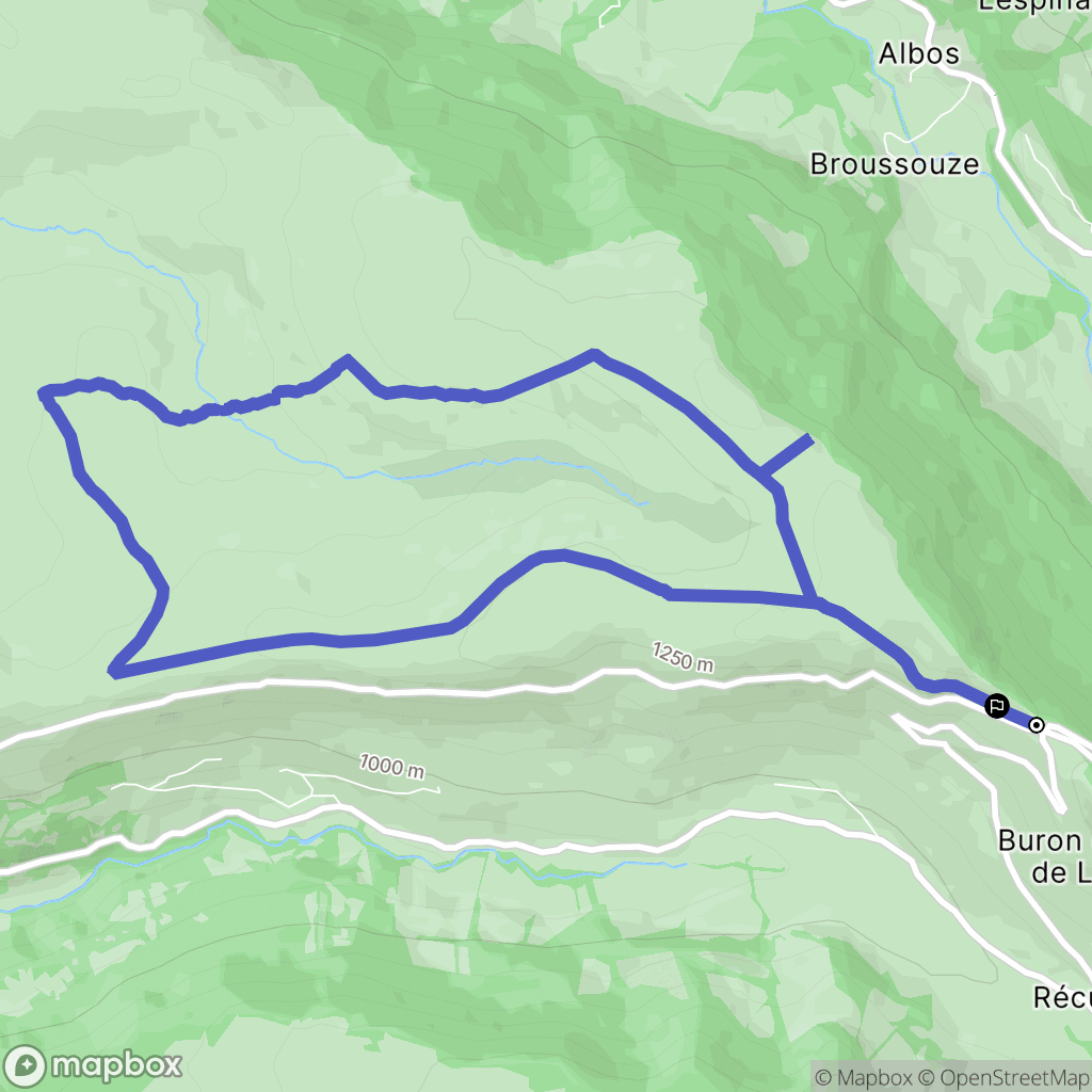 Saint-Paul-de-Salers : carte du parcours de randonnée - France