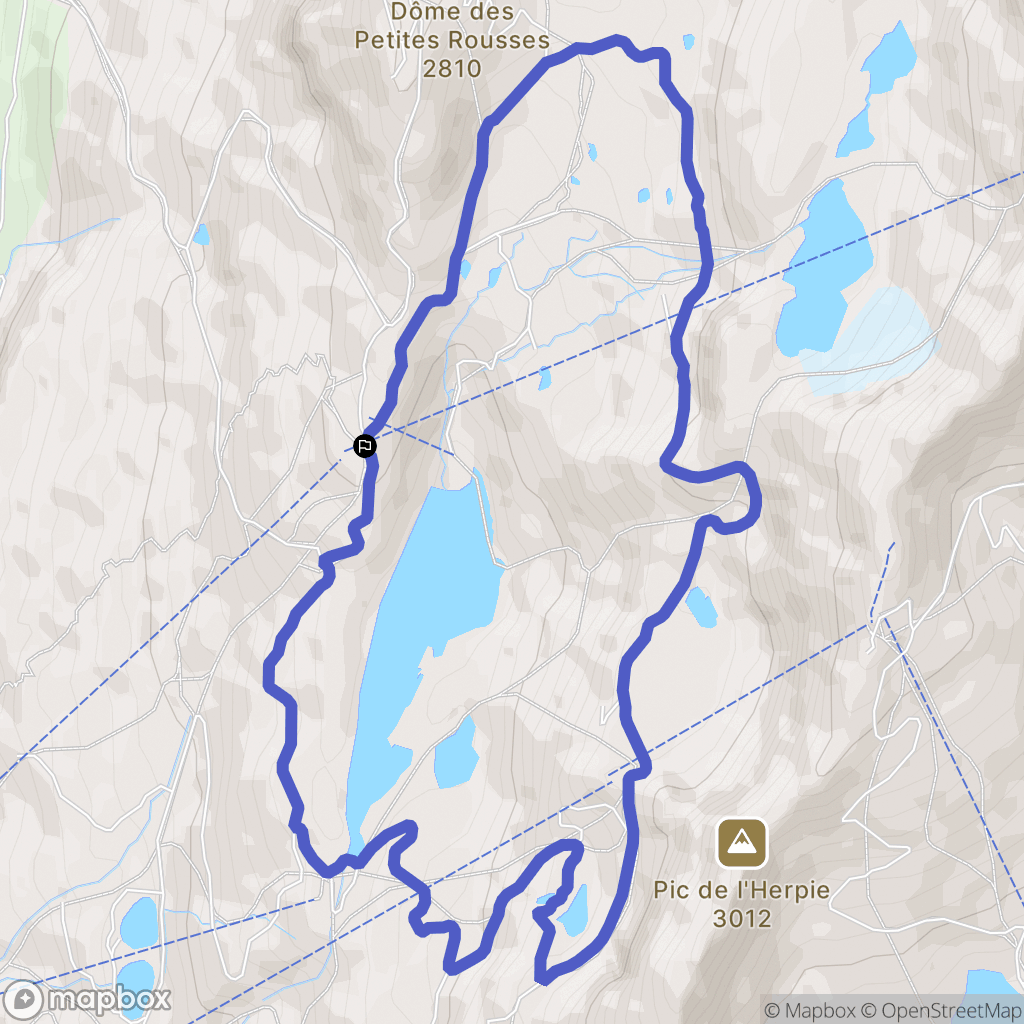 Huez : carte du parcours de randonnée - France