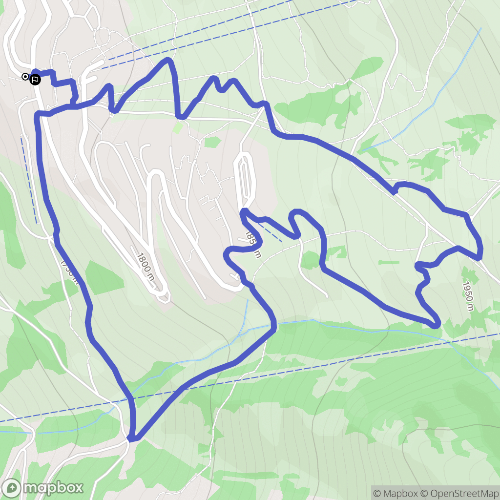 Valmeinier : carte du parcours de randonnée - France