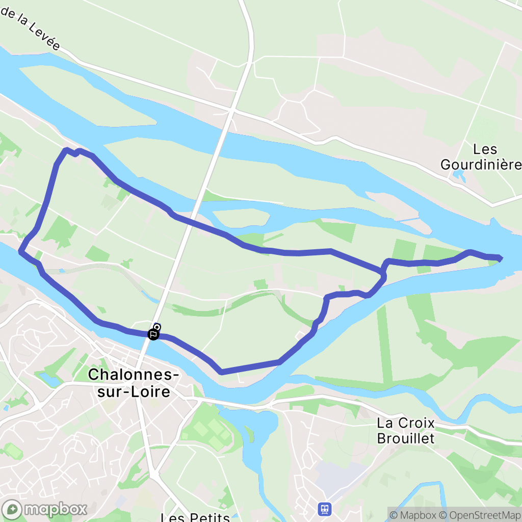 Chalonnes-sur-Loire : carte du parcours de randonnée - France