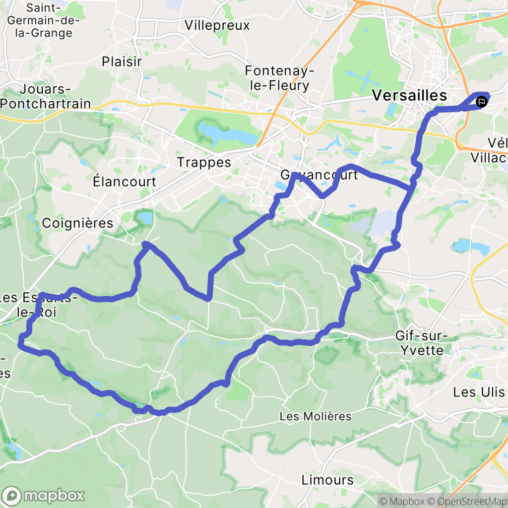 Viroflay : carte du parcours de randonnée - France