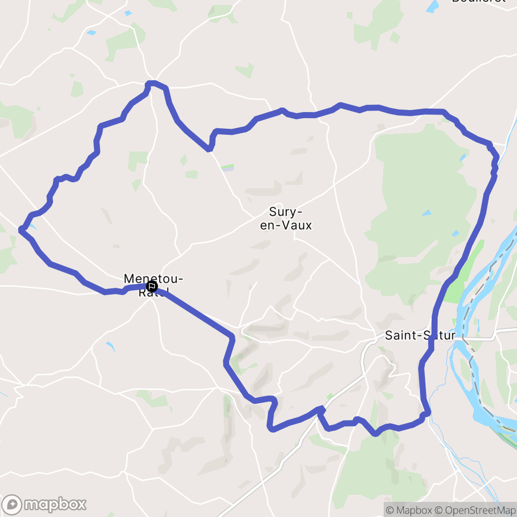 Menetou-Râtel : carte du parcours de randonnée - France