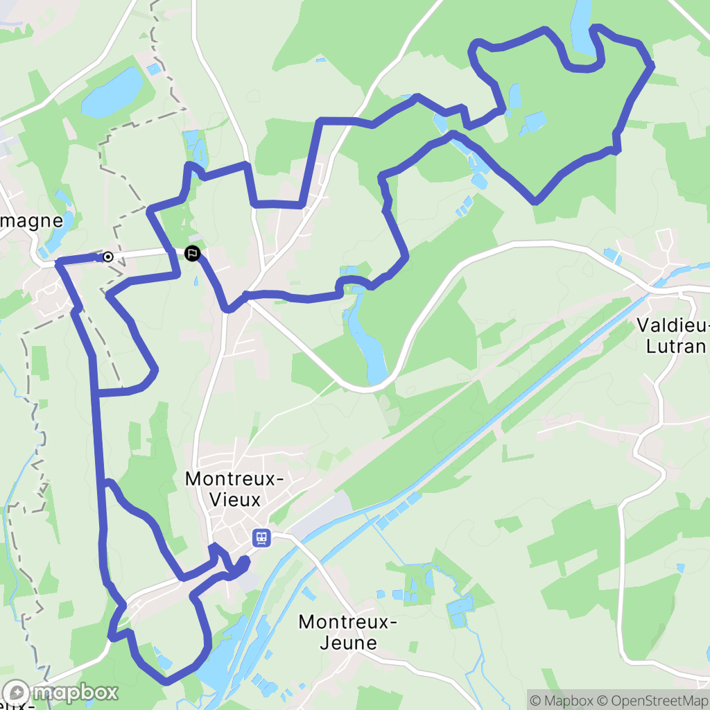 Chavannes-sur-l'Étang : carte du parcours de randonnée - France