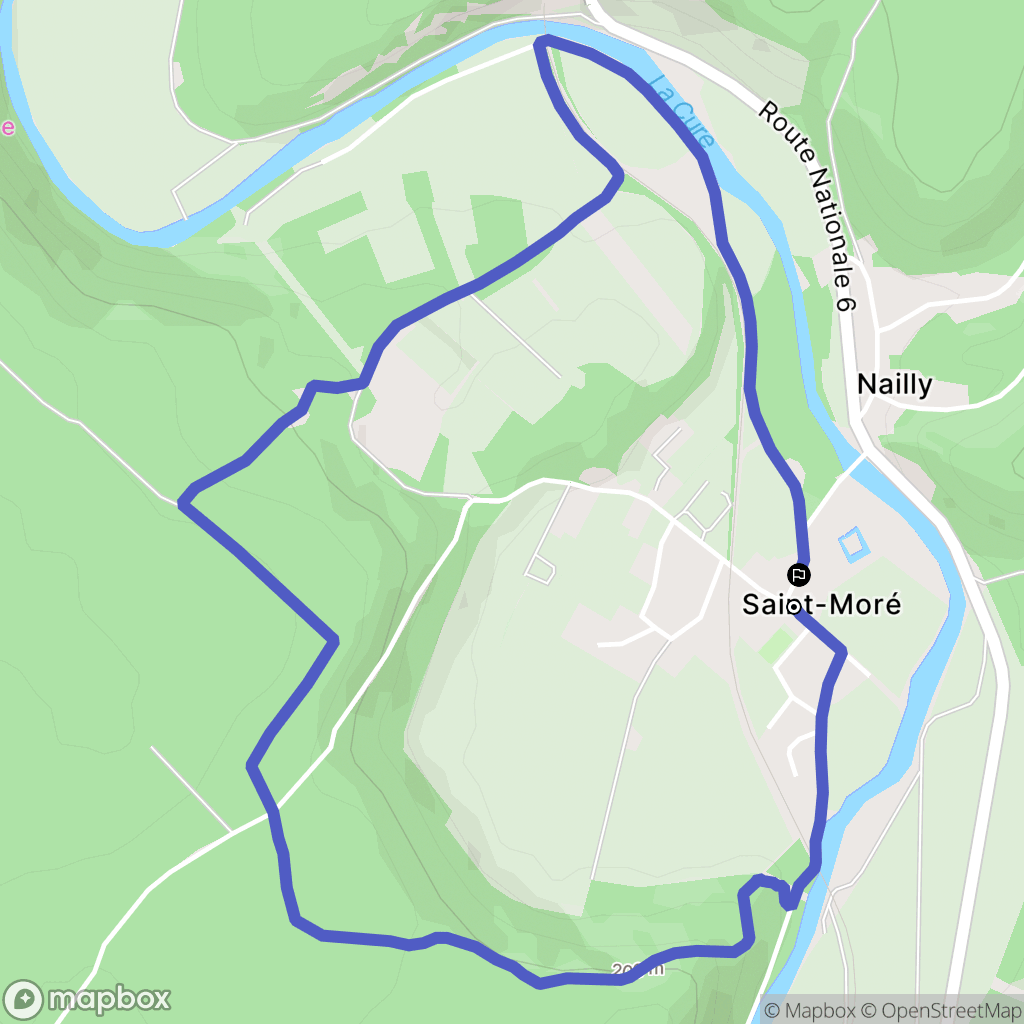 Saint-Moré : carte du parcours de randonnée - France