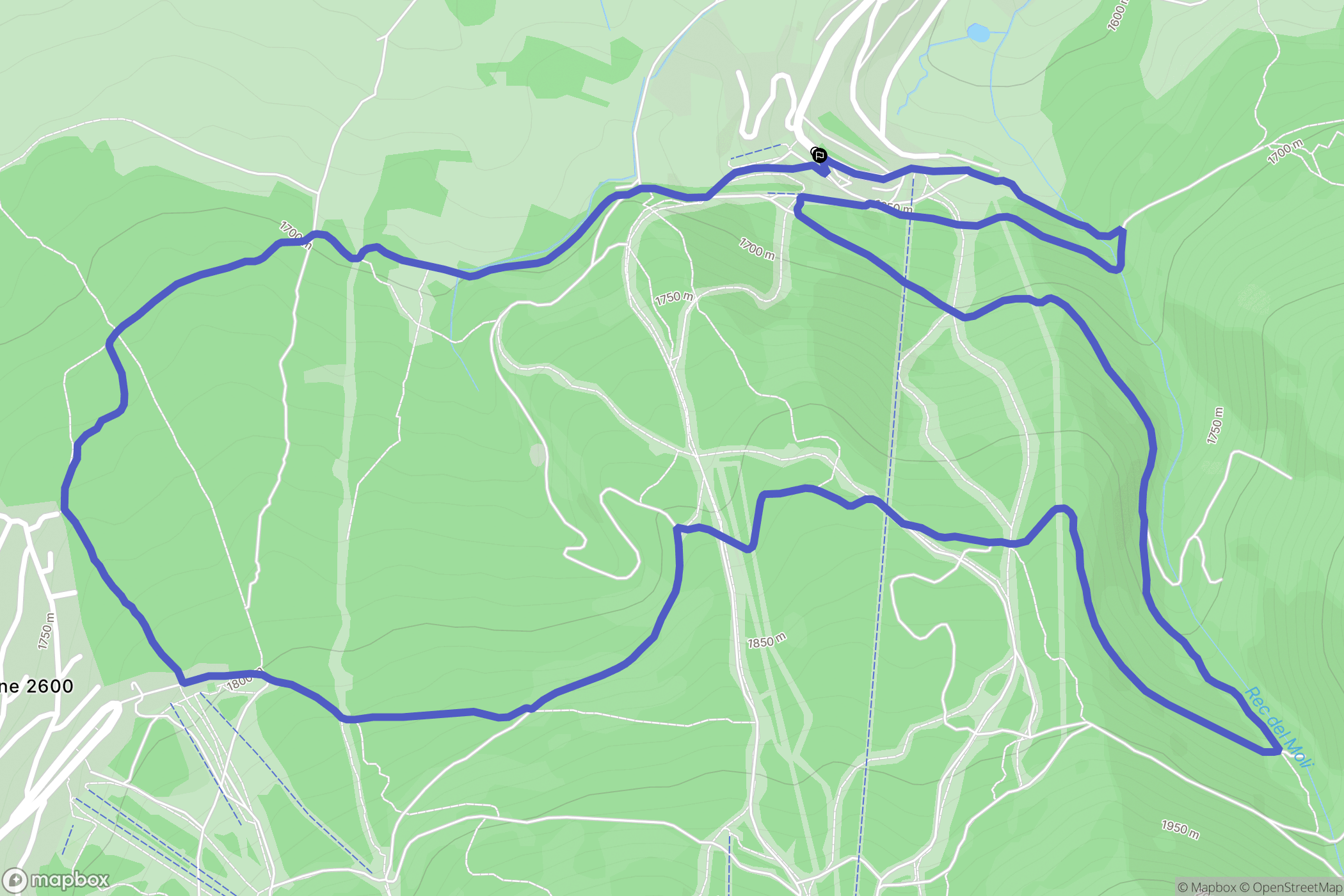 Saint-Pierre-dels-Forçats : carte du parcours de randonnée - France