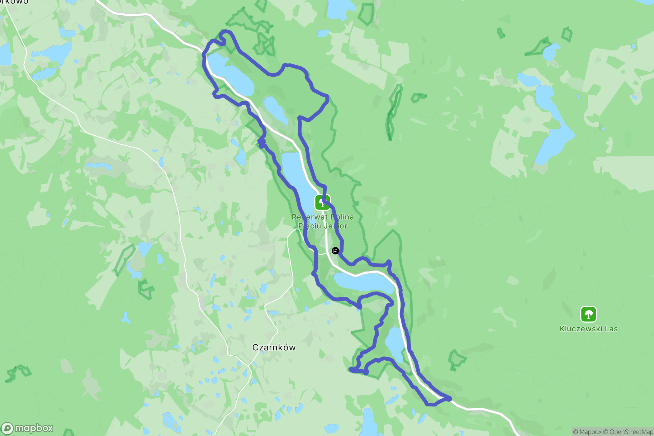 Czarnkowie: mapa trasy - Poland