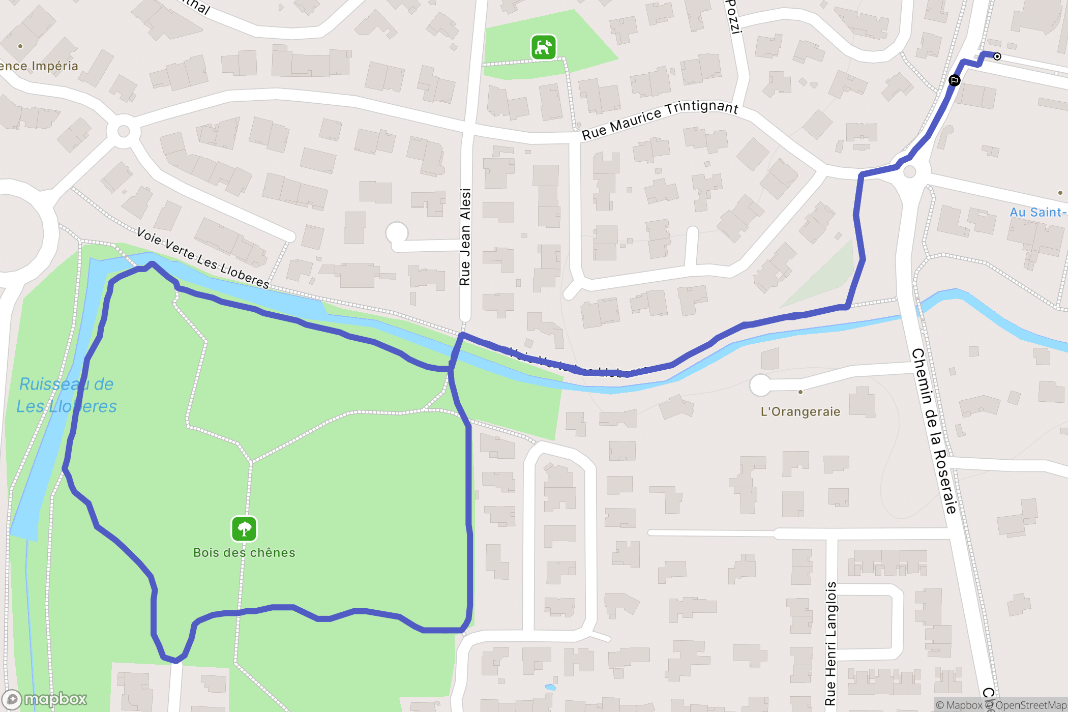 Perpignan : carte du parcours de randonnée - France