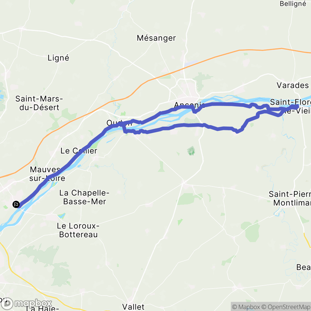 Thouaré-sur-Loire : carte du parcours de randonnée - France