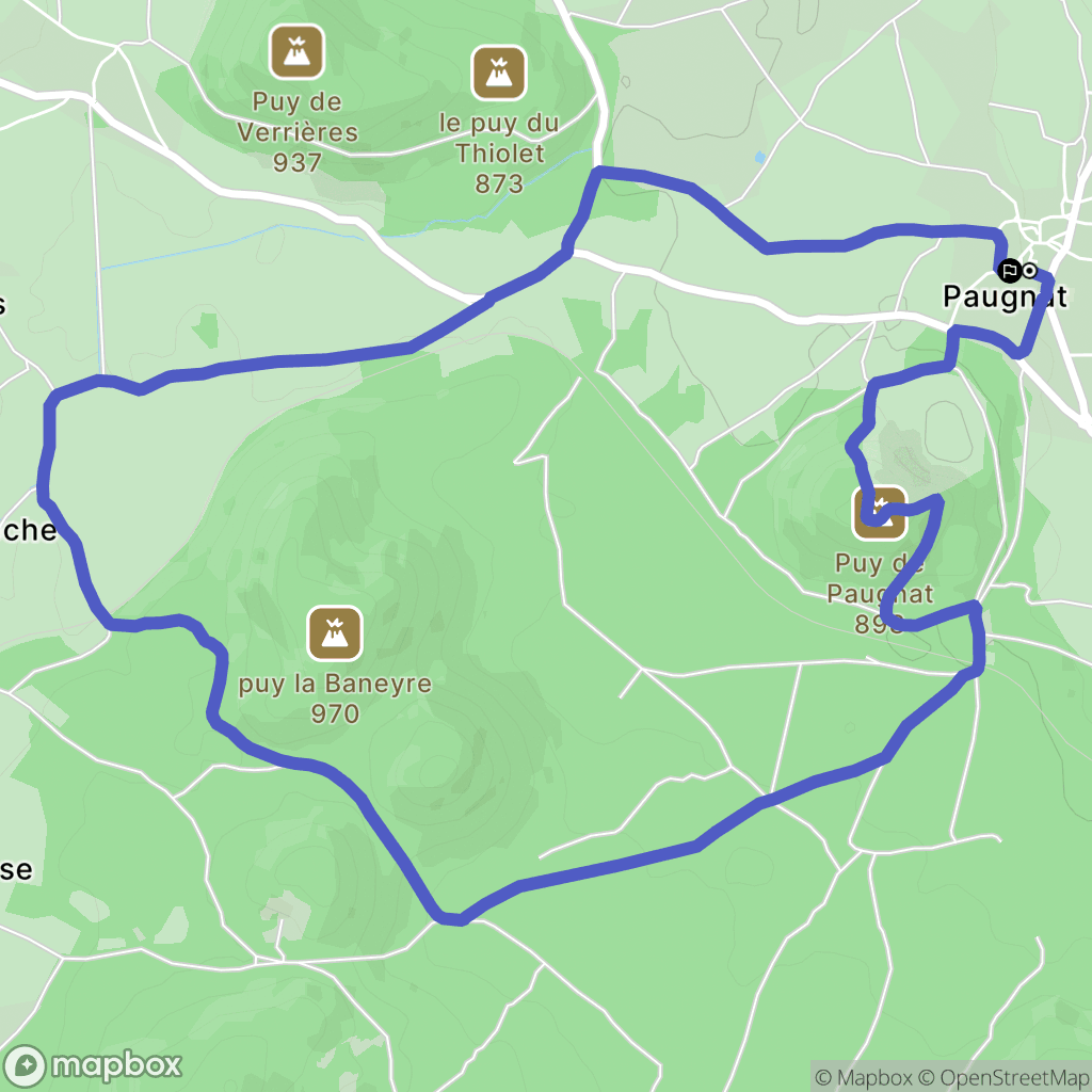Charbonnières-les-Varennes : carte du parcours de randonnée - France