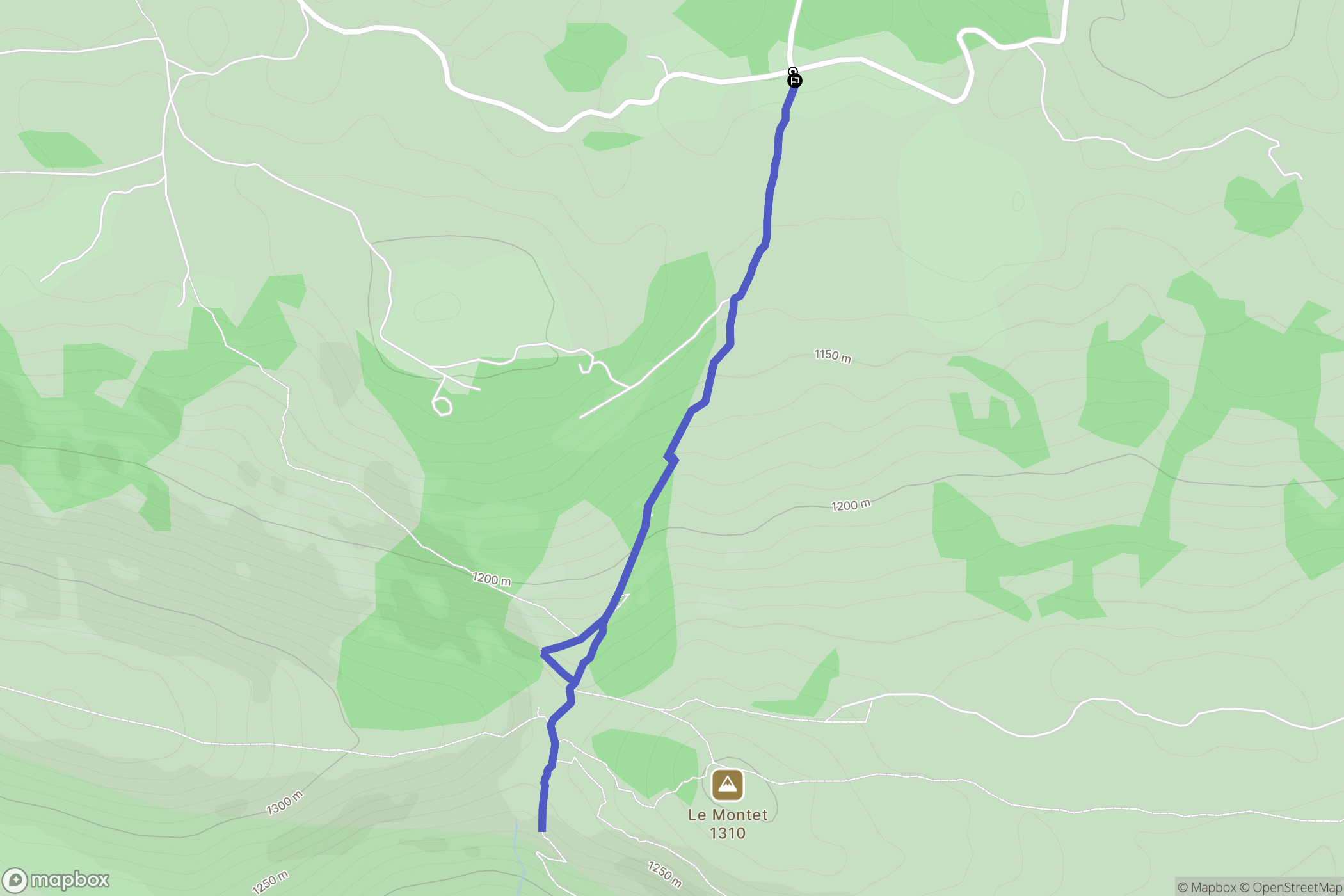 Caussols : carte du parcours de randonnée - France