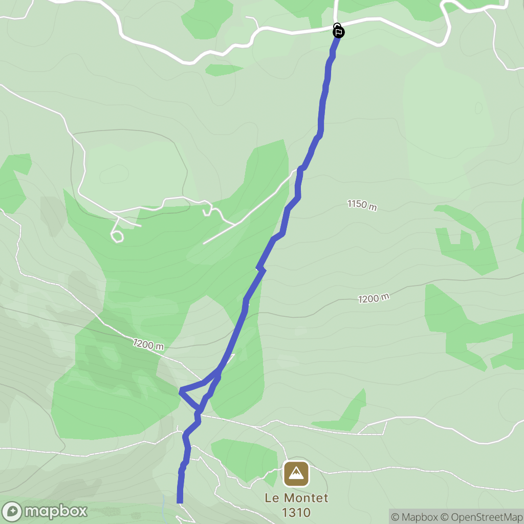 Caussols : carte du parcours de randonnée - France