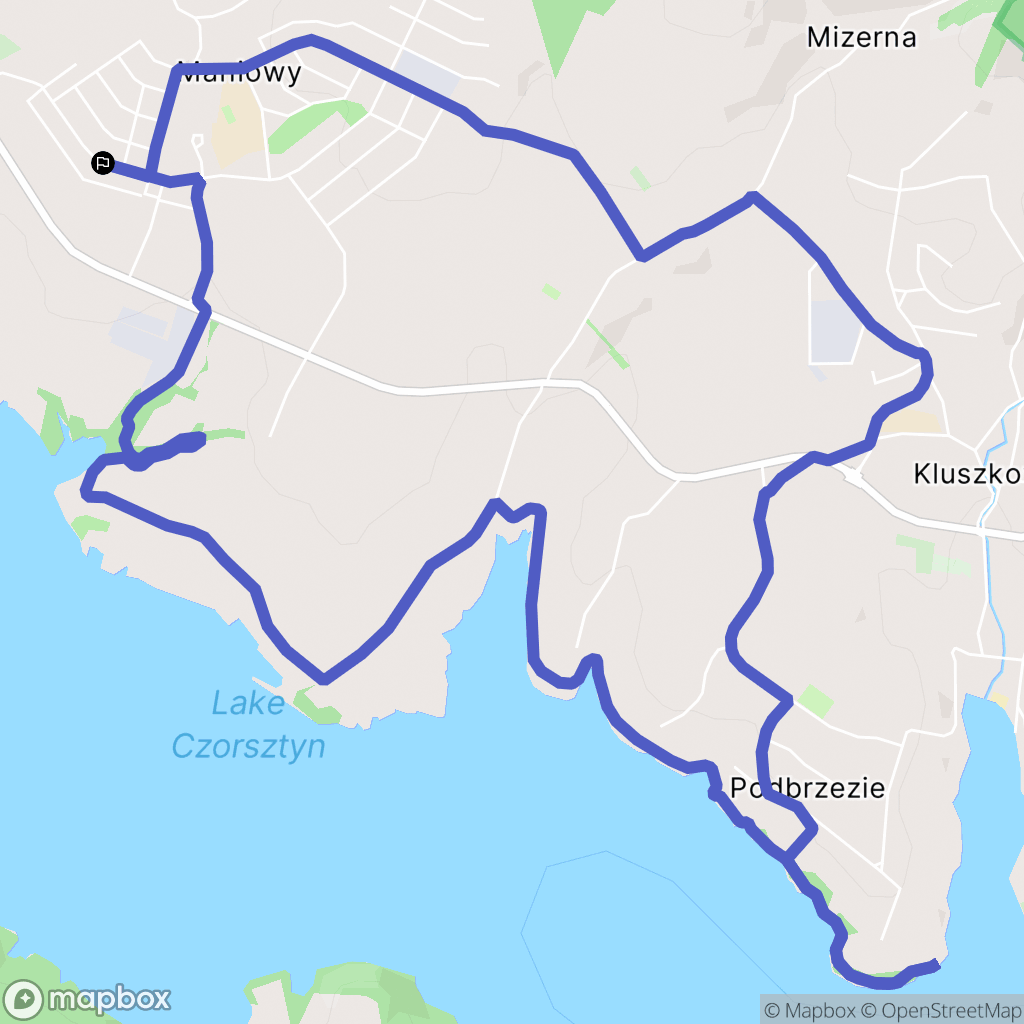 Maniowy: mapa trasy - Poland