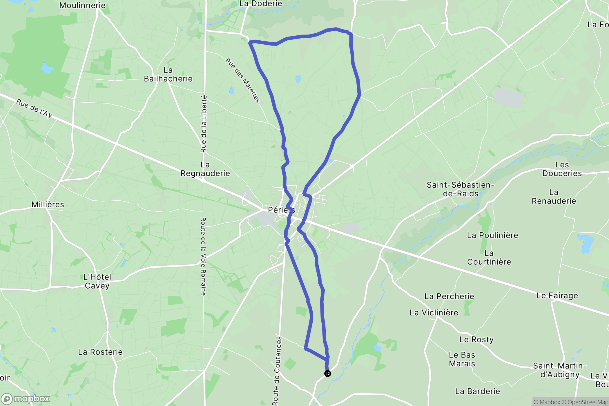 Saint-Sauveur-Villages : carte du parcours de randonnée - France