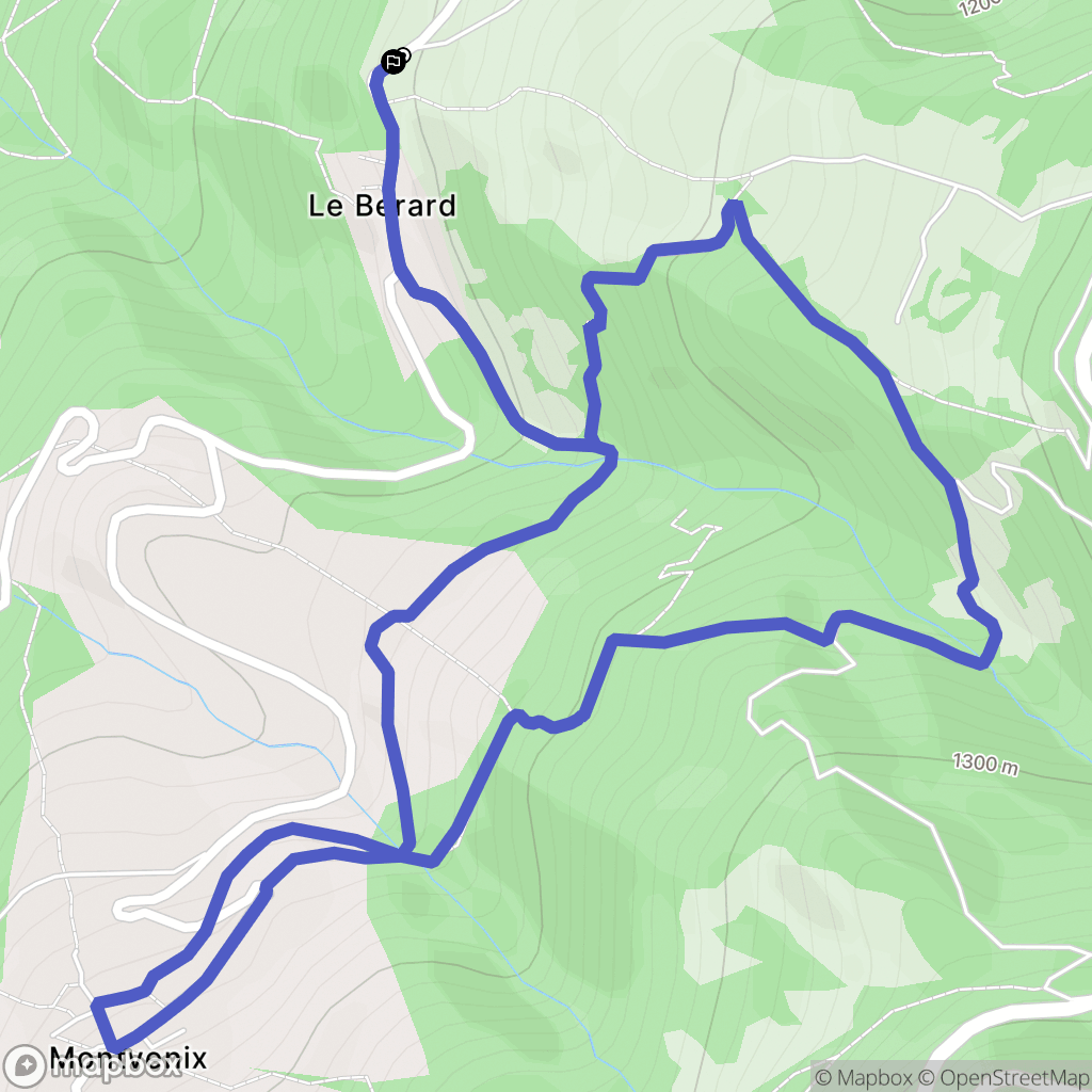 Bourg-Saint-Maurice : carte du parcours de randonnée - France