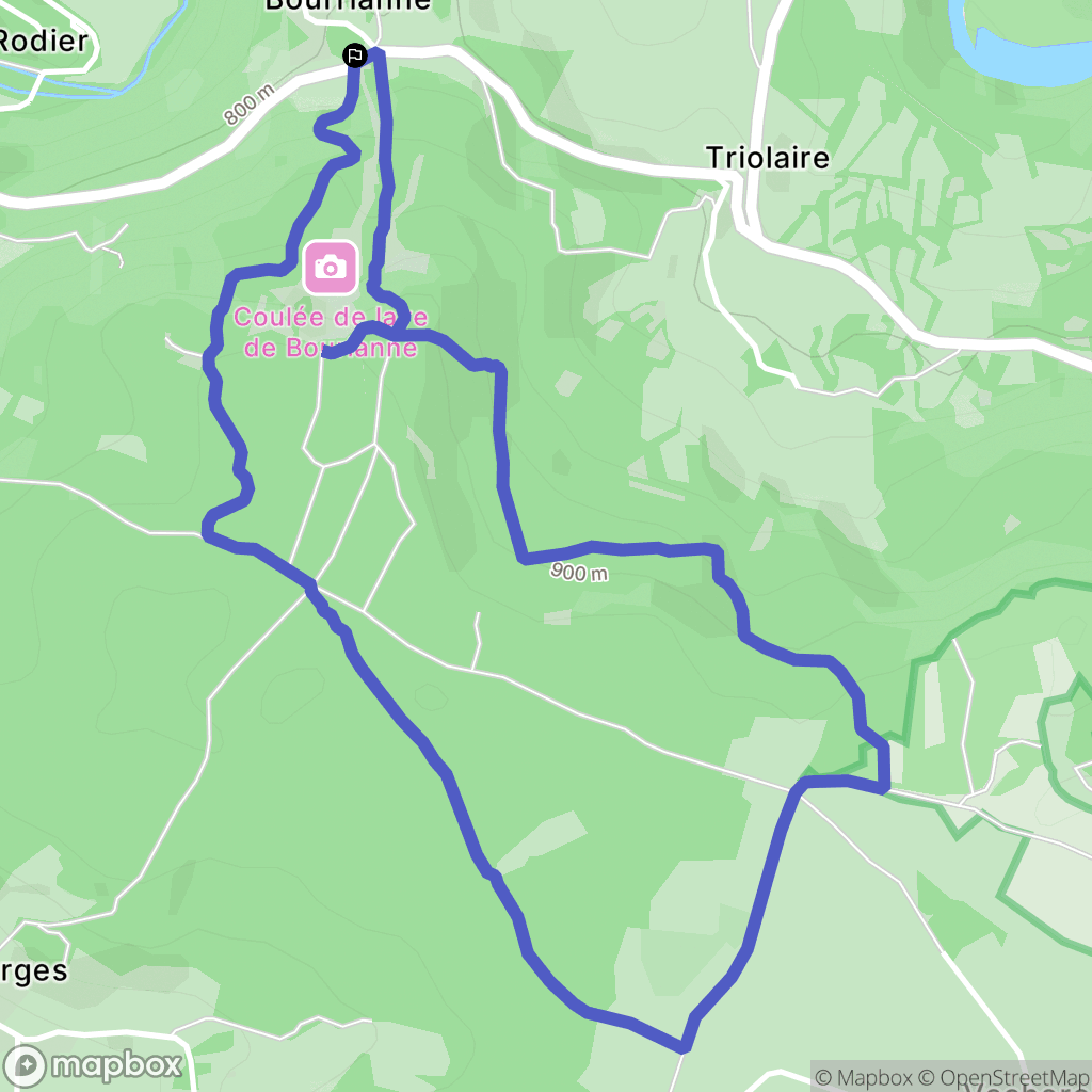 Saint-Julien-d'Ance : carte du parcours de randonnée - France