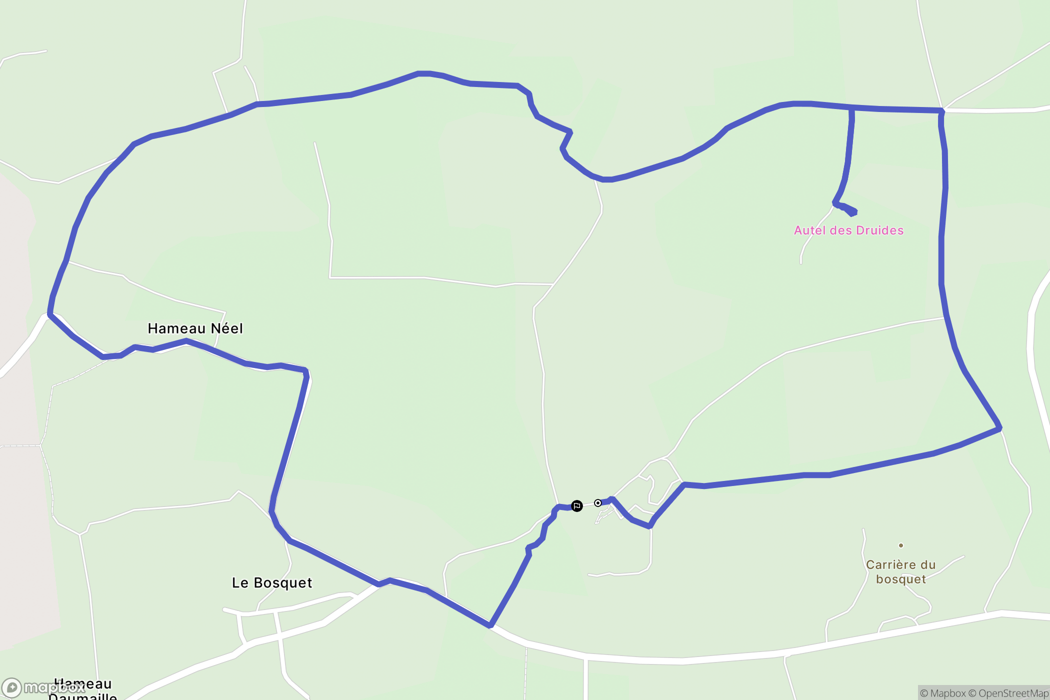 Les Moitiers-d'Allonne : carte du parcours de randonnée - France