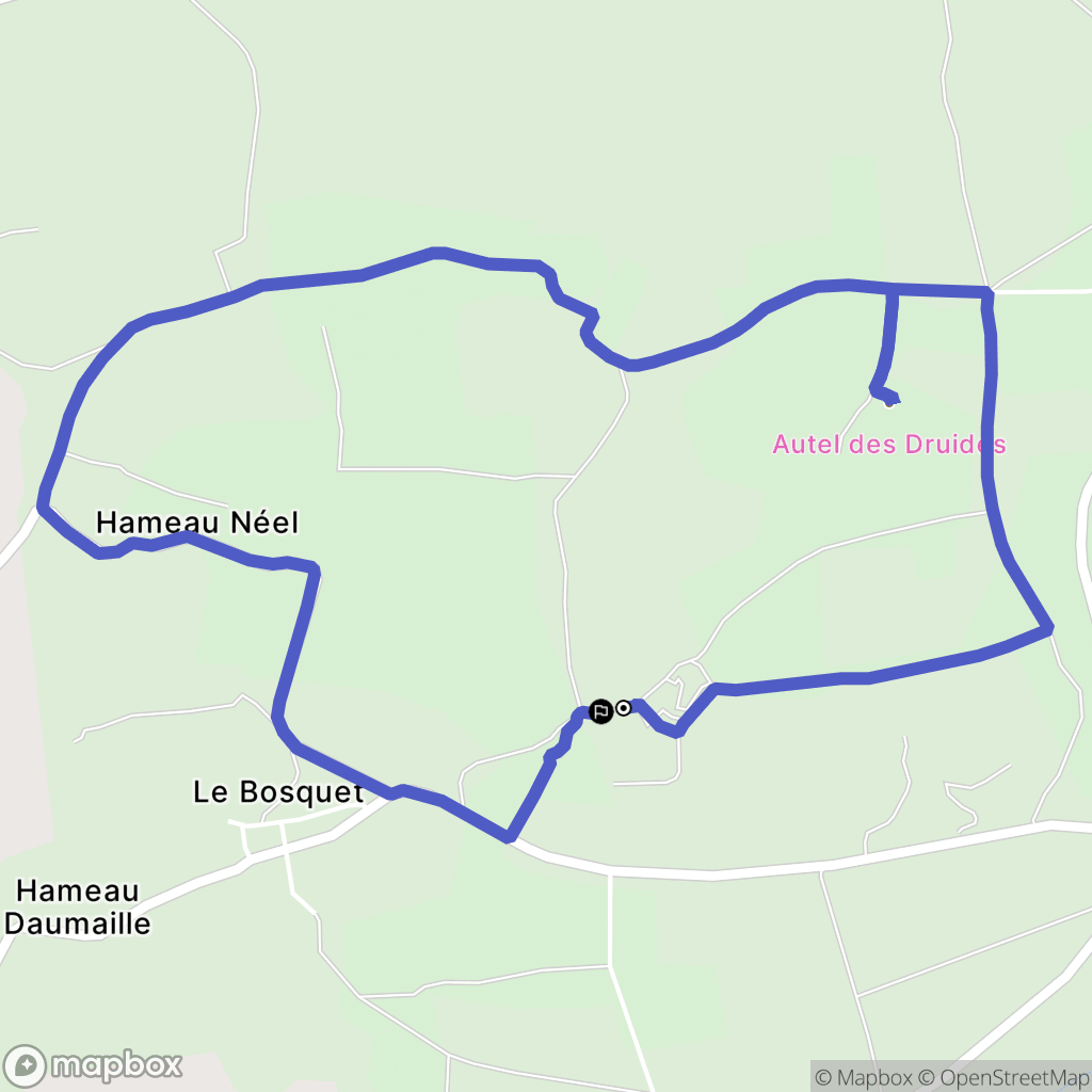 Les Moitiers-d'Allonne : carte du parcours de randonnée - France